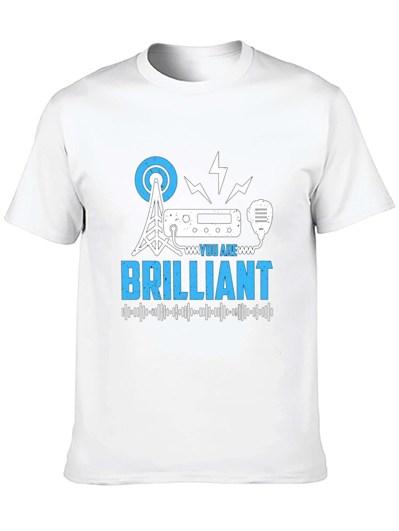 Black Brilliant Ham Radio T-Shirt - Operator Design view 10