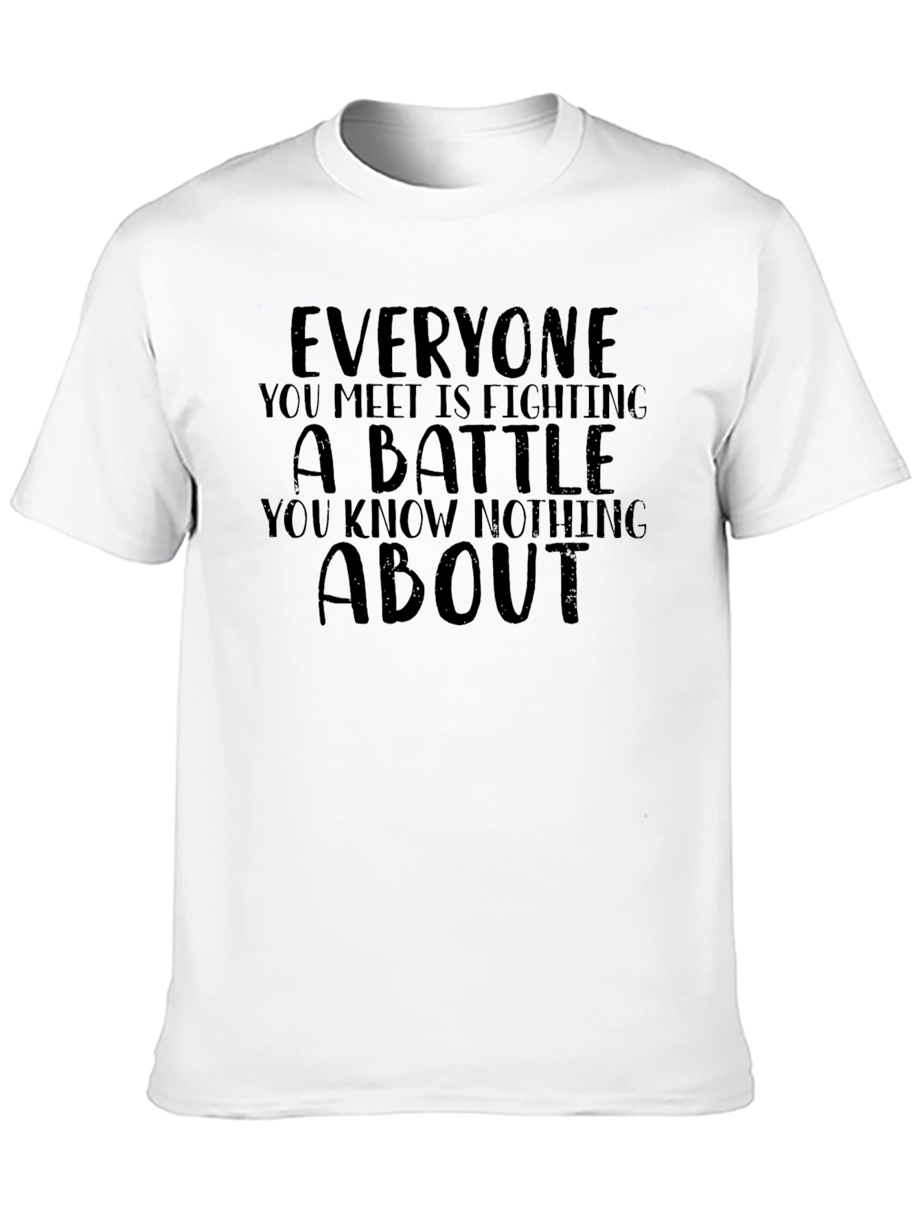 Black Everyone You Meet Black Graphic Tee view 10