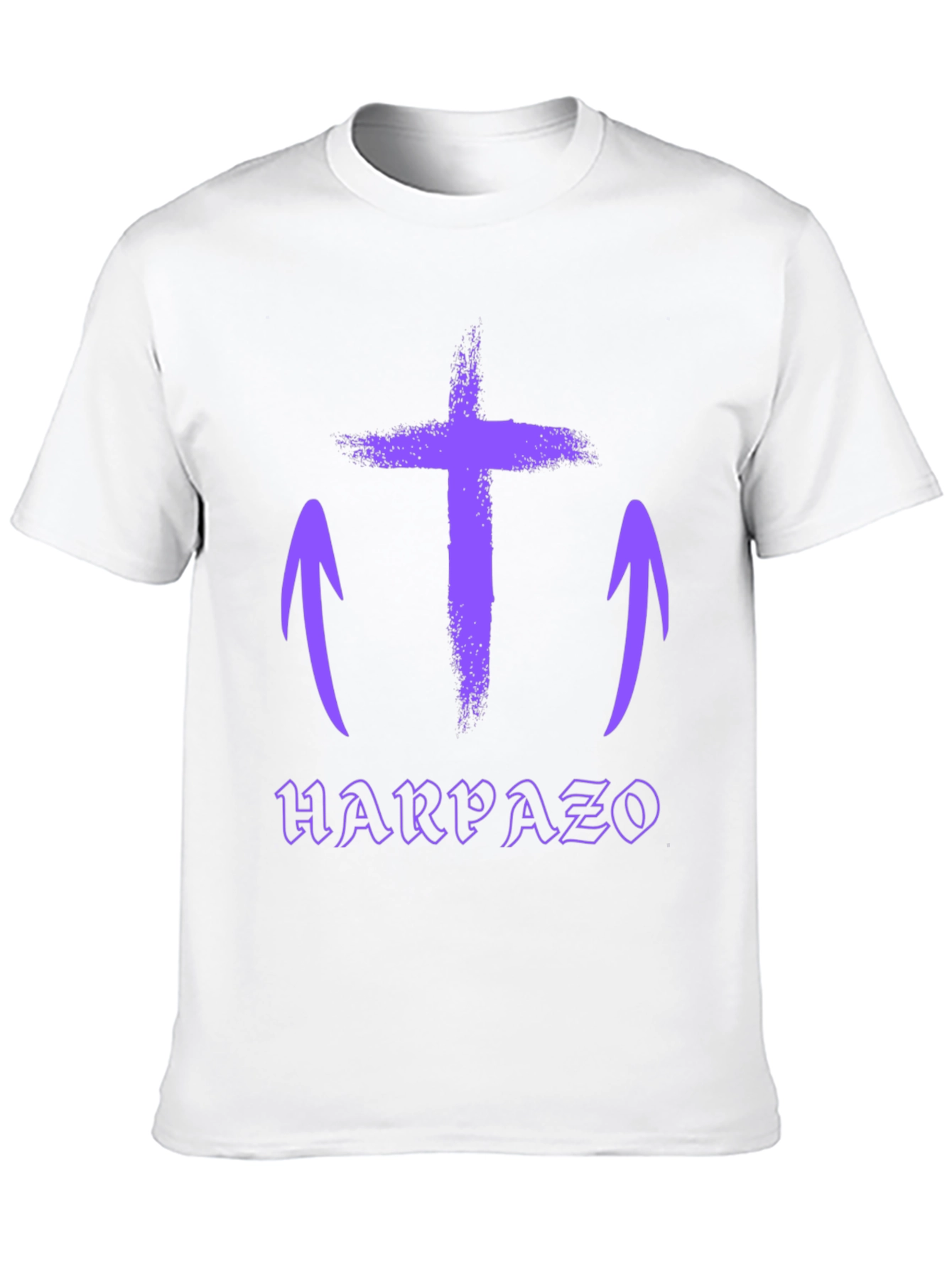 Black Grunge Cross Graphic Tee - Harpaso Black T-Shirt view 10
