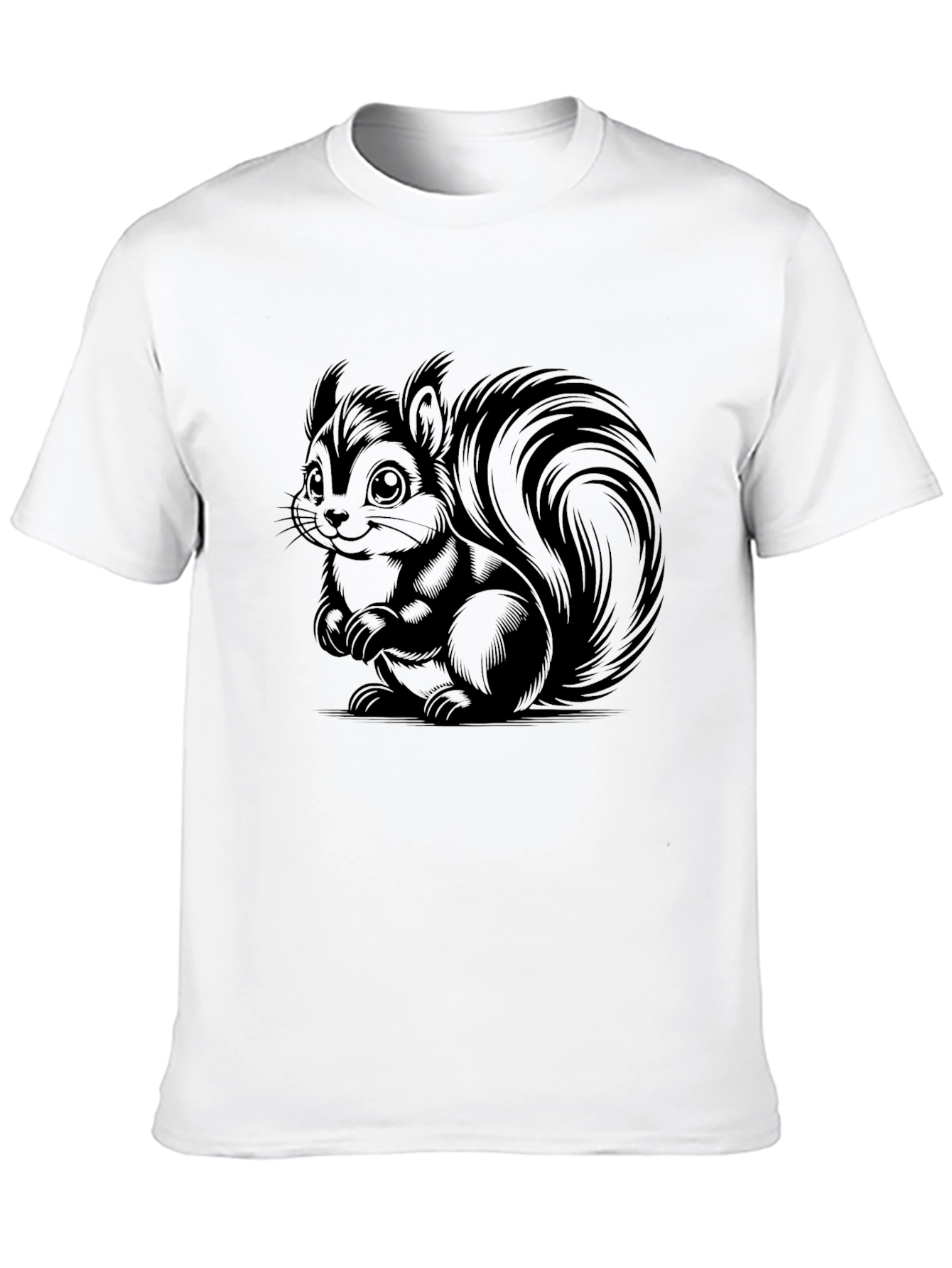 Black Cute Squirrel Graphic T-Shirt - Black view 10