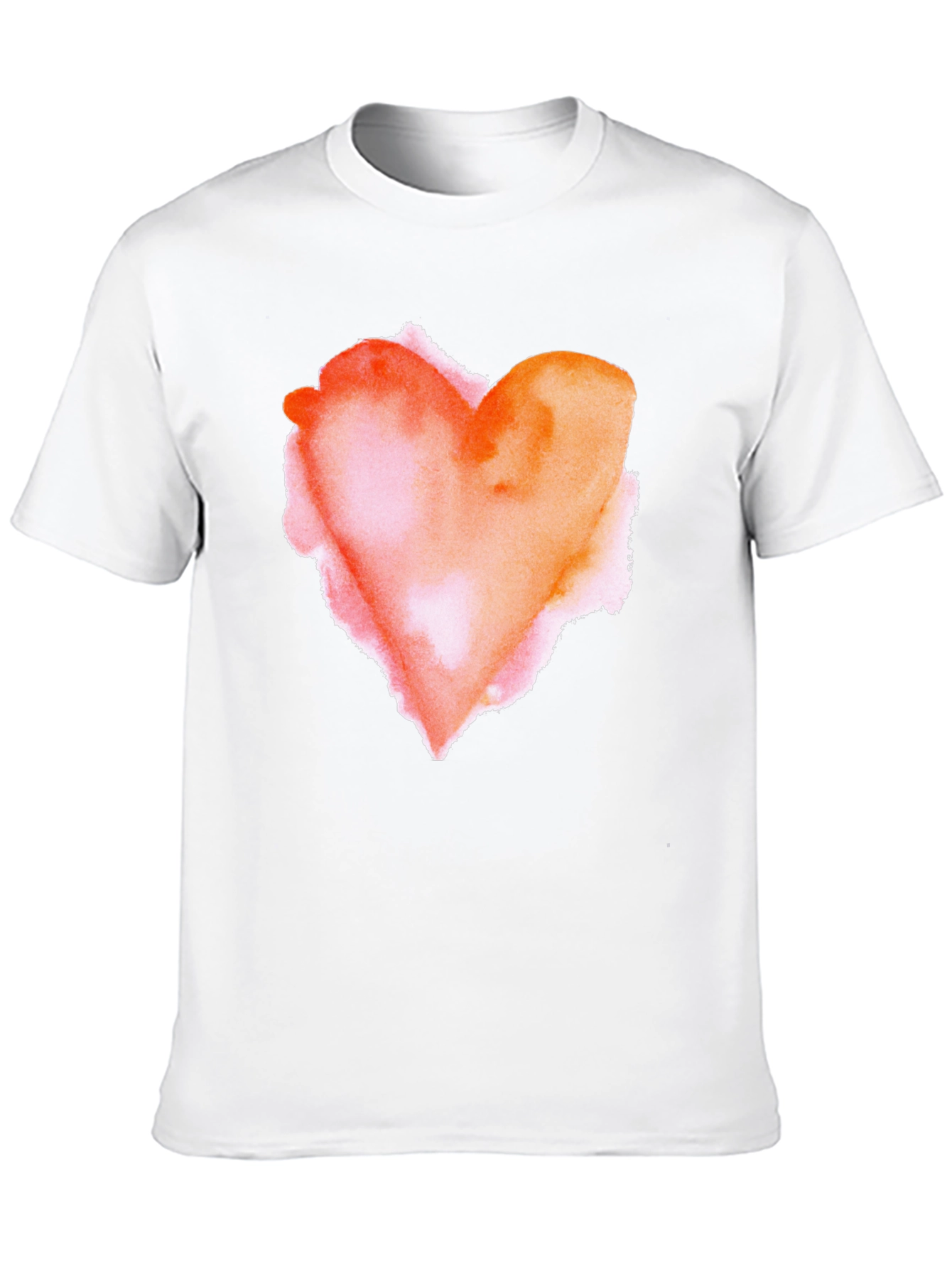 Black Watercolor Heart Graphic Tee - Soft Black Cotton Blend view 10
