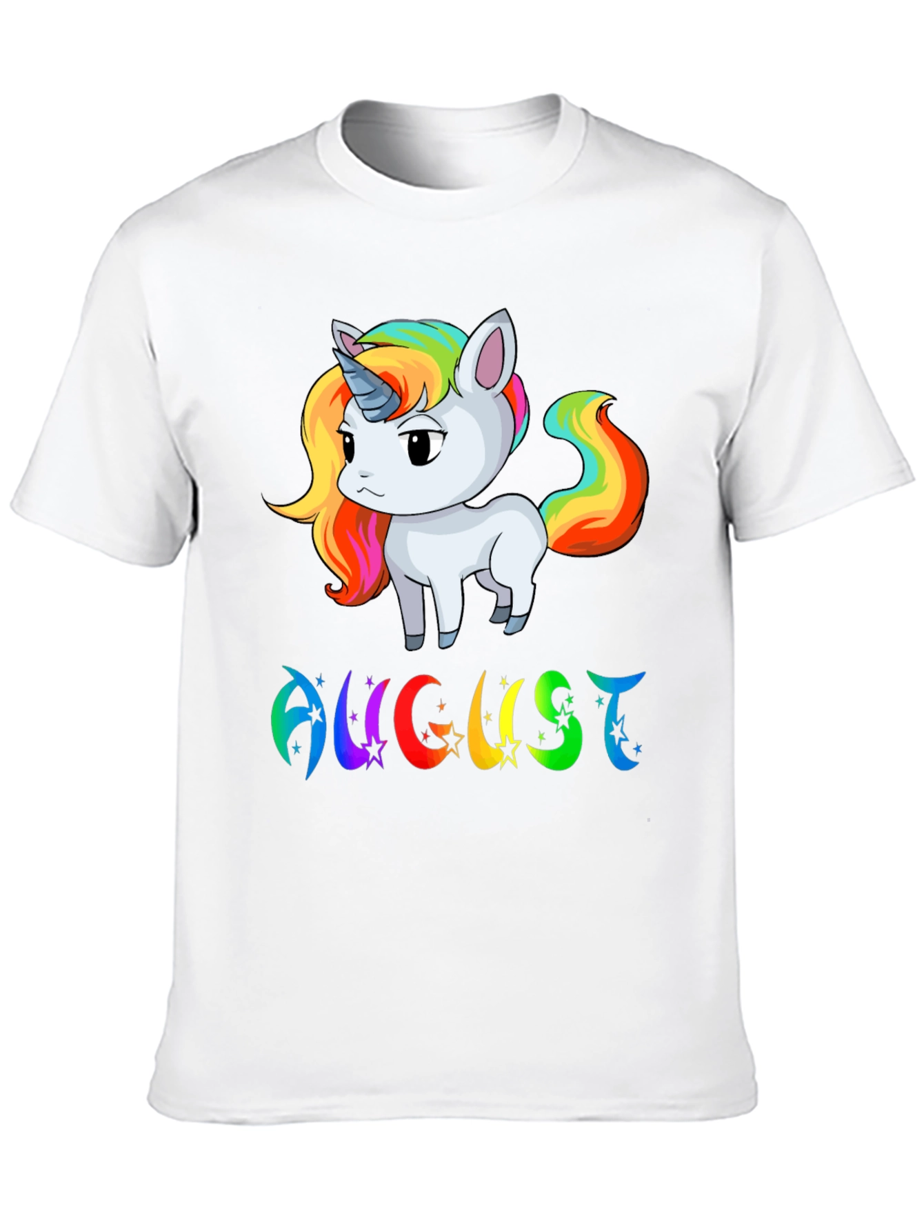 Black August Unicorn Birthday T-Shirt view 10