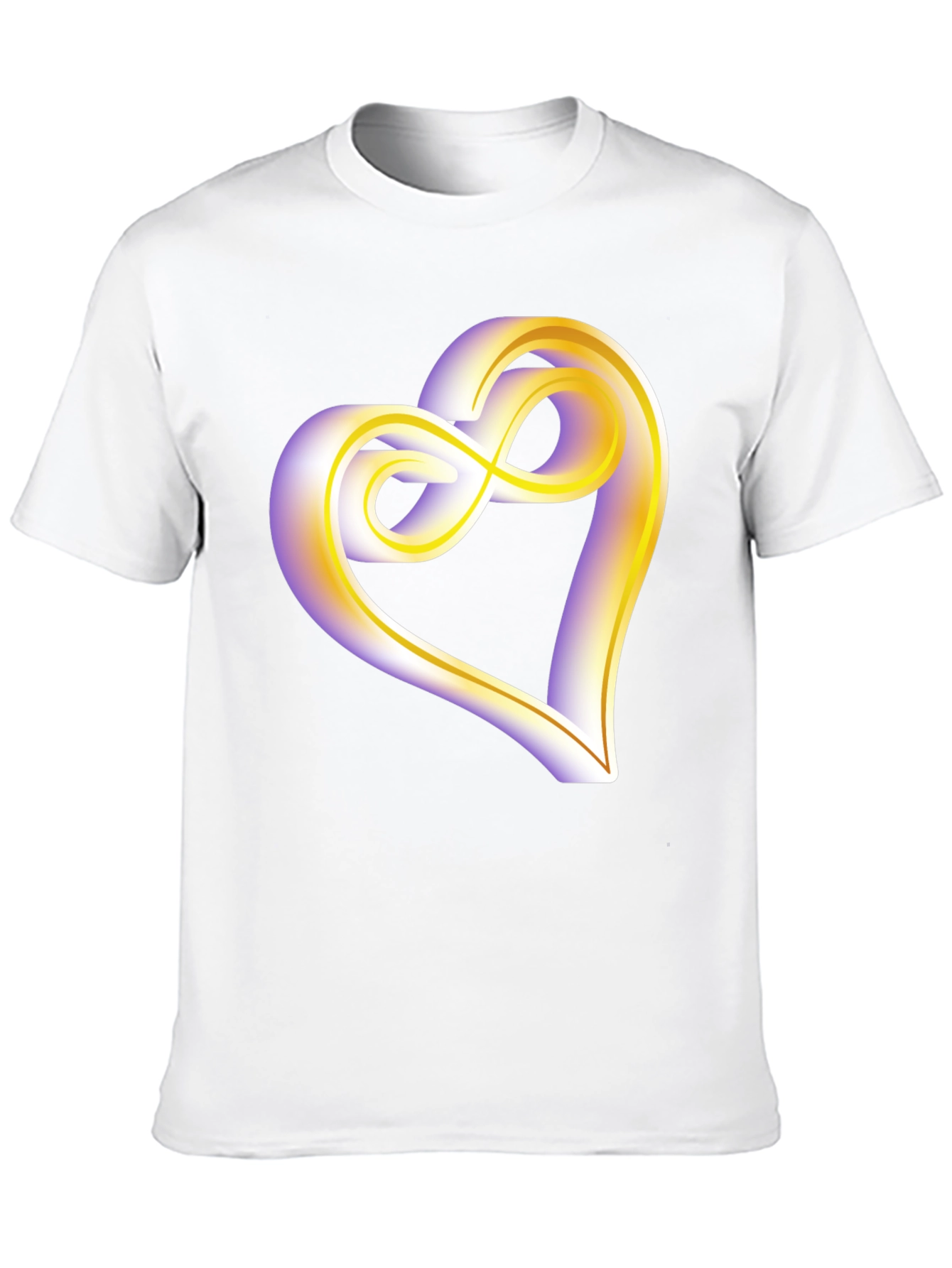 Black Heart Infinity Symbol Graphic Tee - Soft Black Cotton view 10