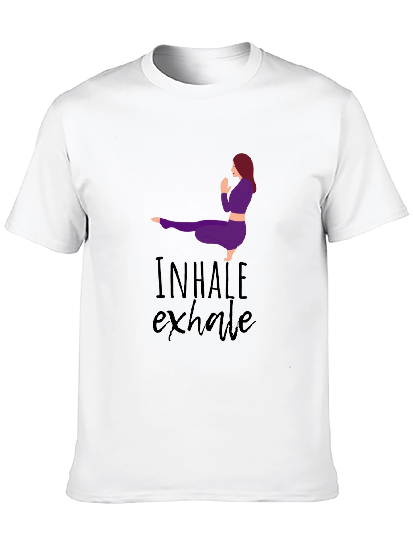 Black Inhale Exhale Yoga Graphic Tee - Black view 10