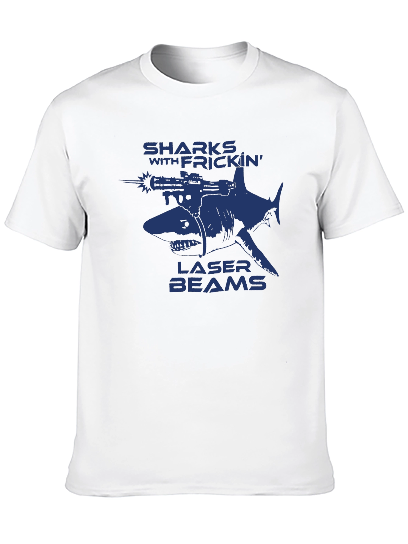 Black Sharks With Frickin' Laser Beams Graphic T-Shirt view 10