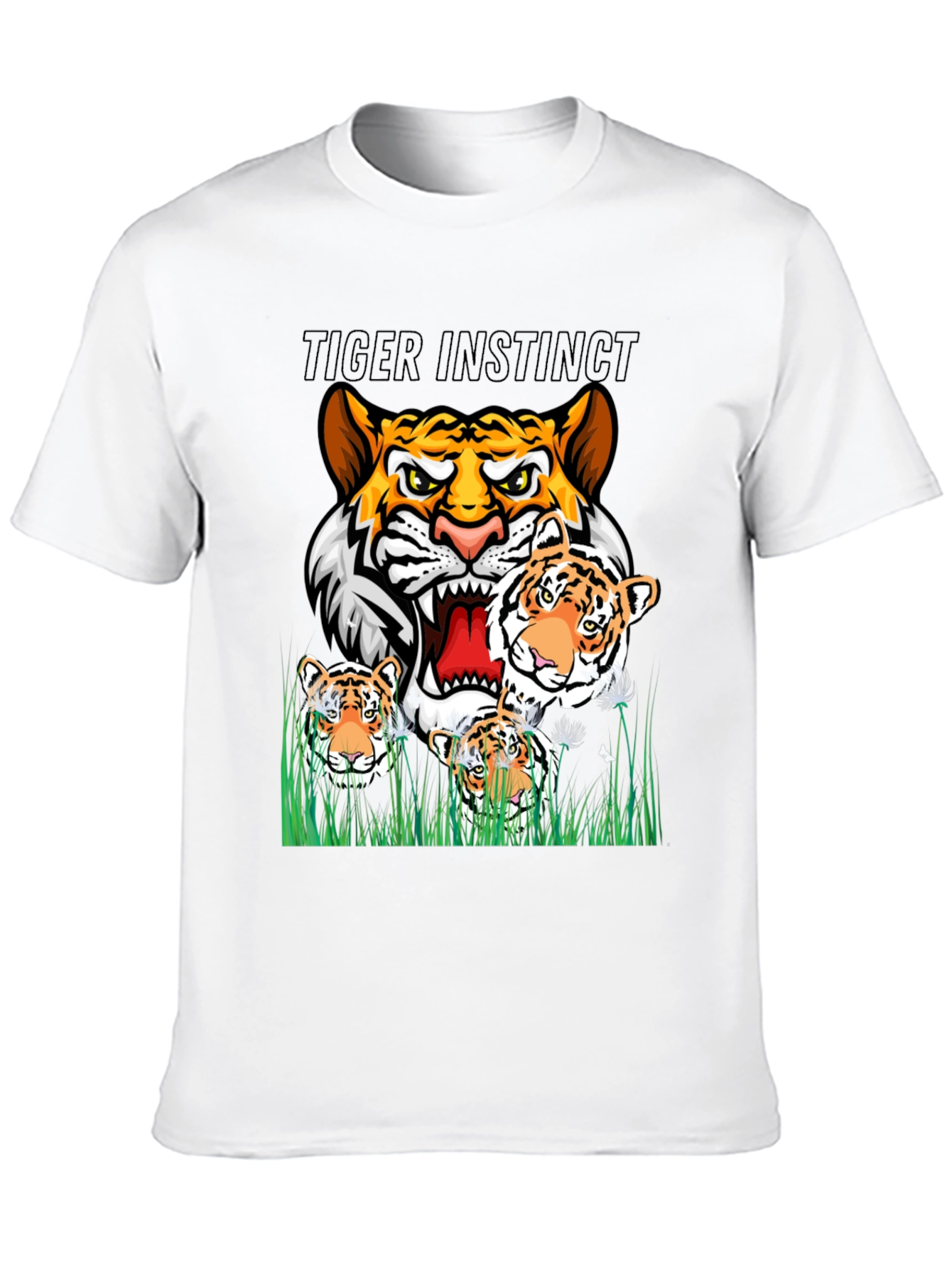 Black Tiger Instinct Black Graphic T-Shirt view 10