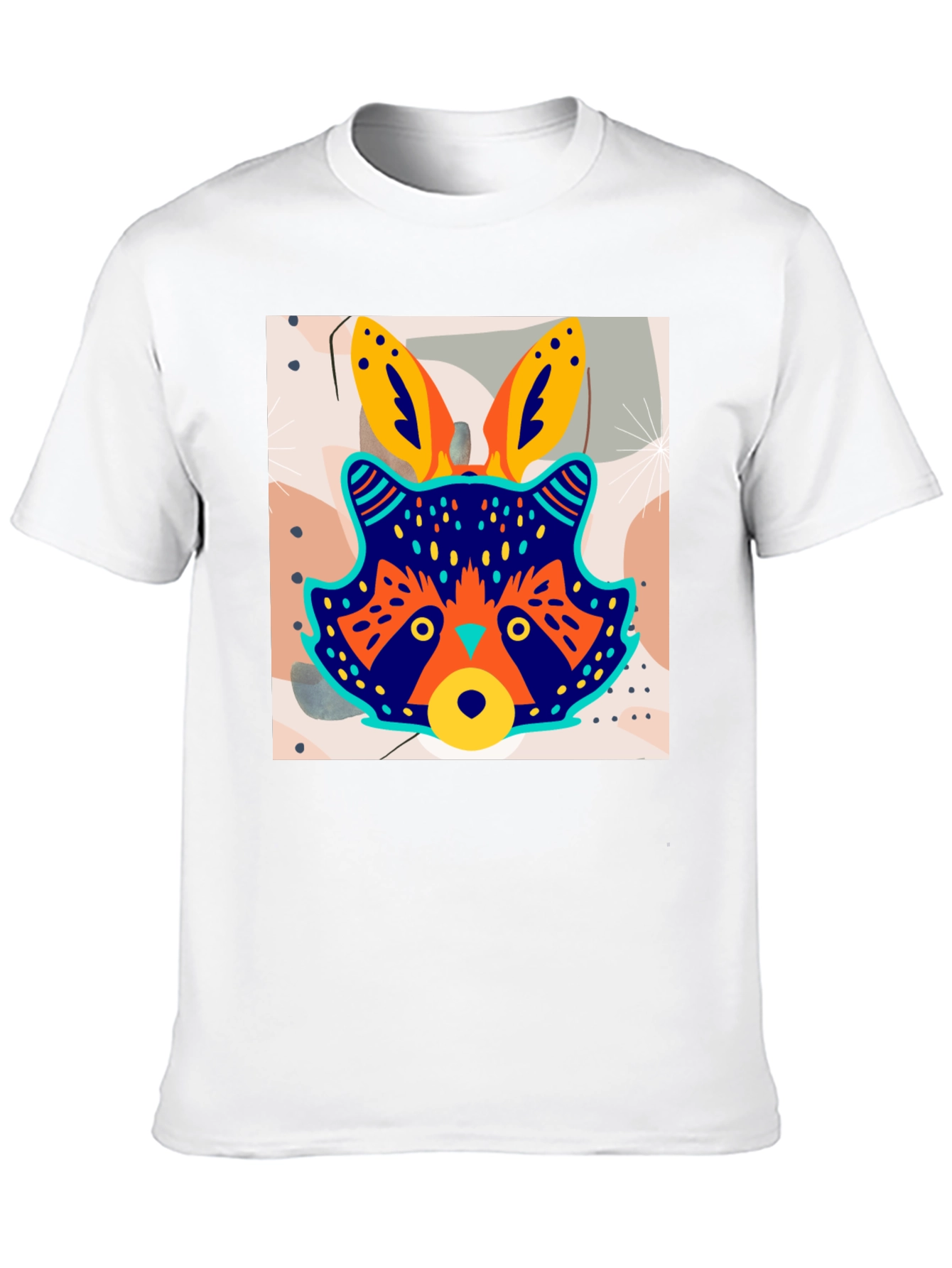 Black Funky Raccoon Graphic Tee - Stylish Men's Black T-Shirt view 10