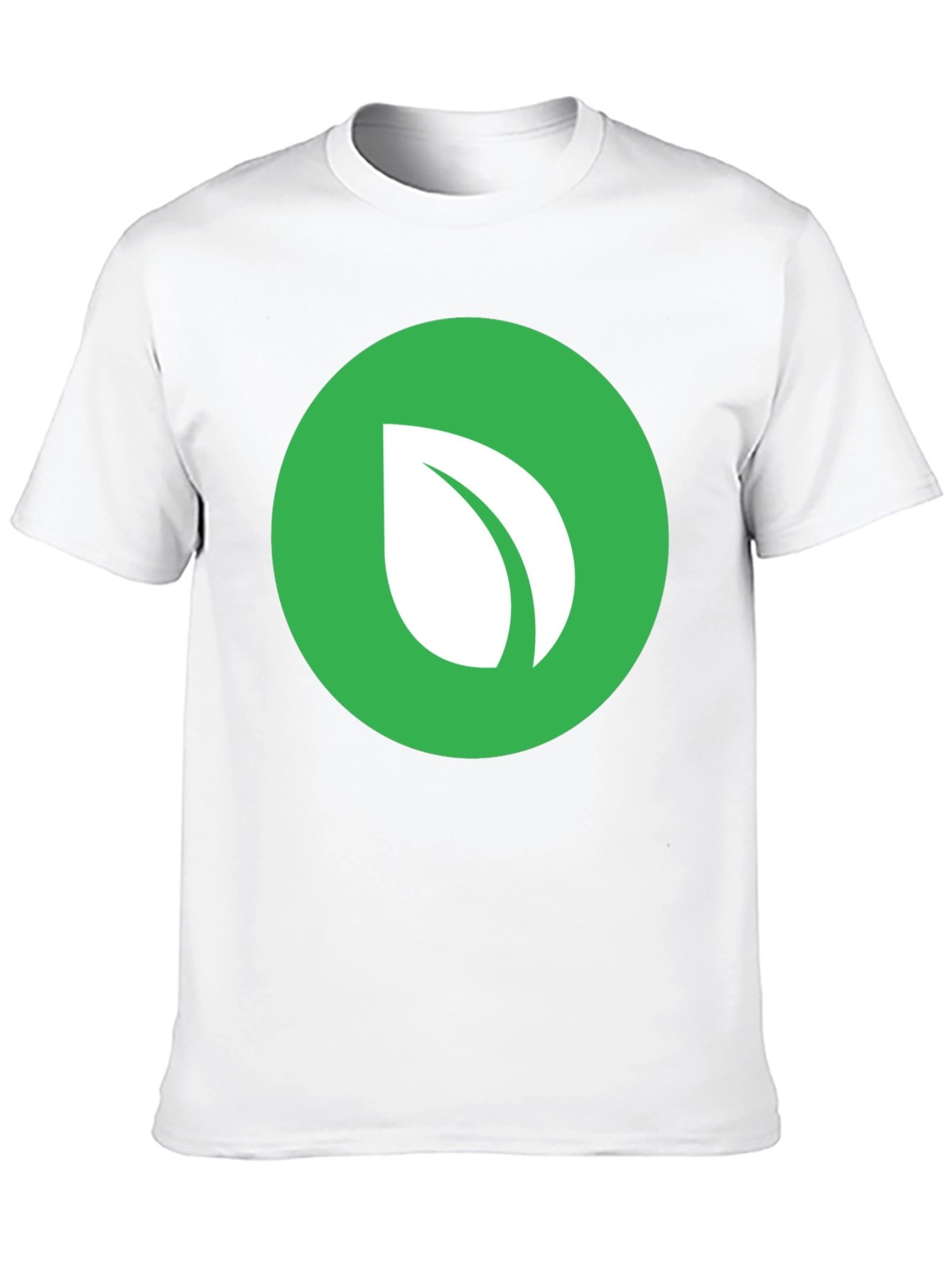 Black Green Leaf Logo Black T-Shirt view 10