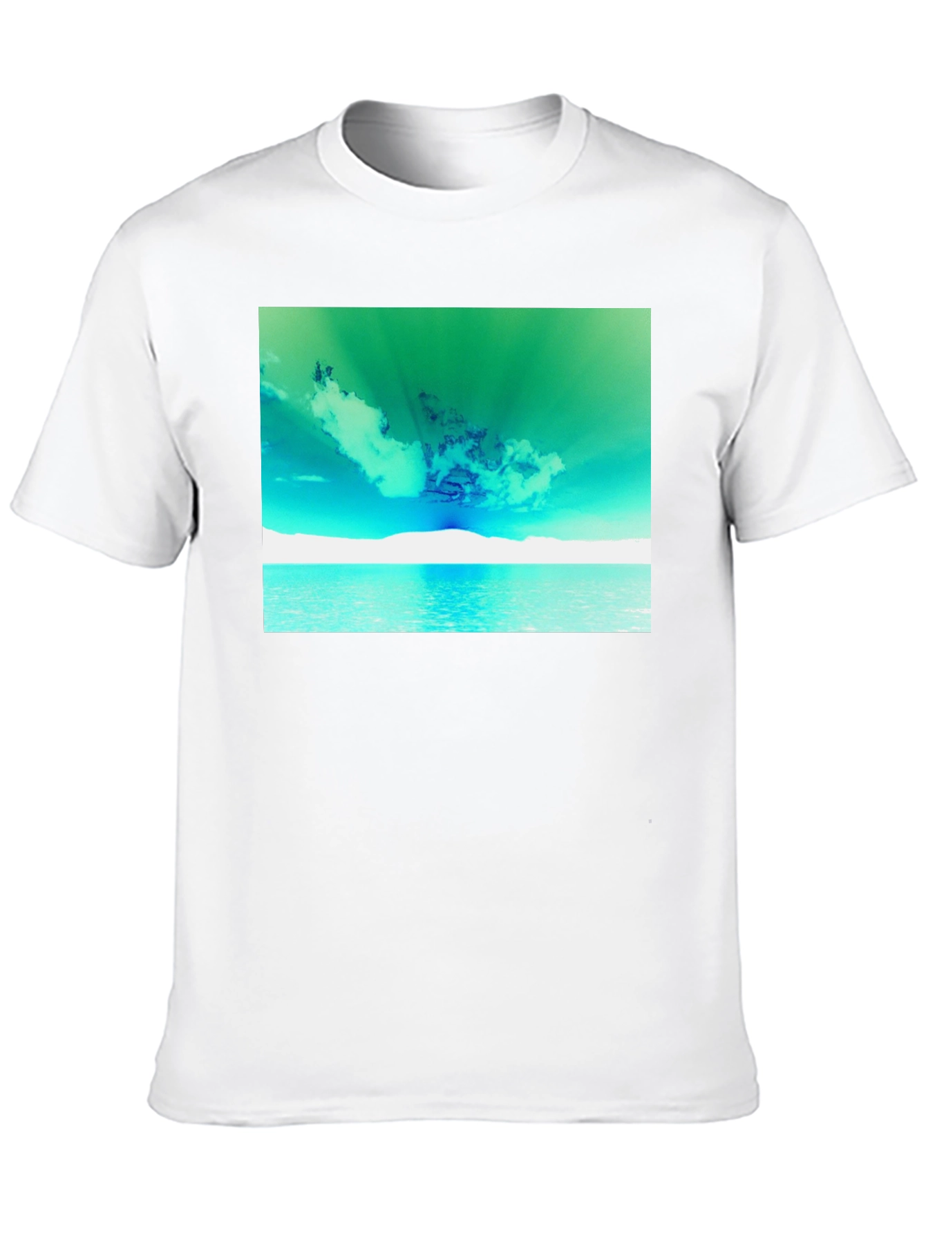 Black Surreal Sky Graphic Tee - Black Cotton Comfort view 10