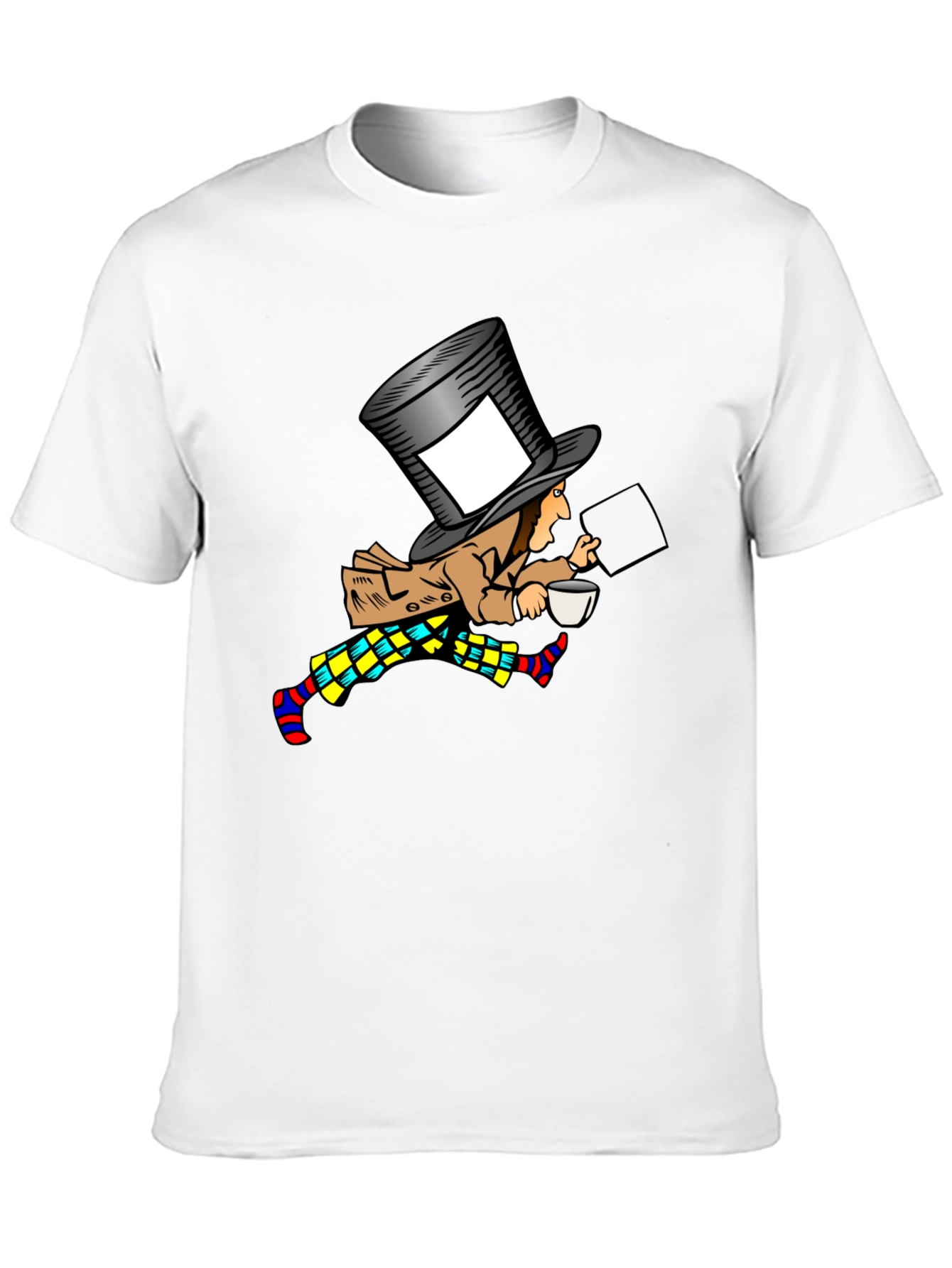 Black Mad Hatter Cartoon Graphic T-Shirt view 10
