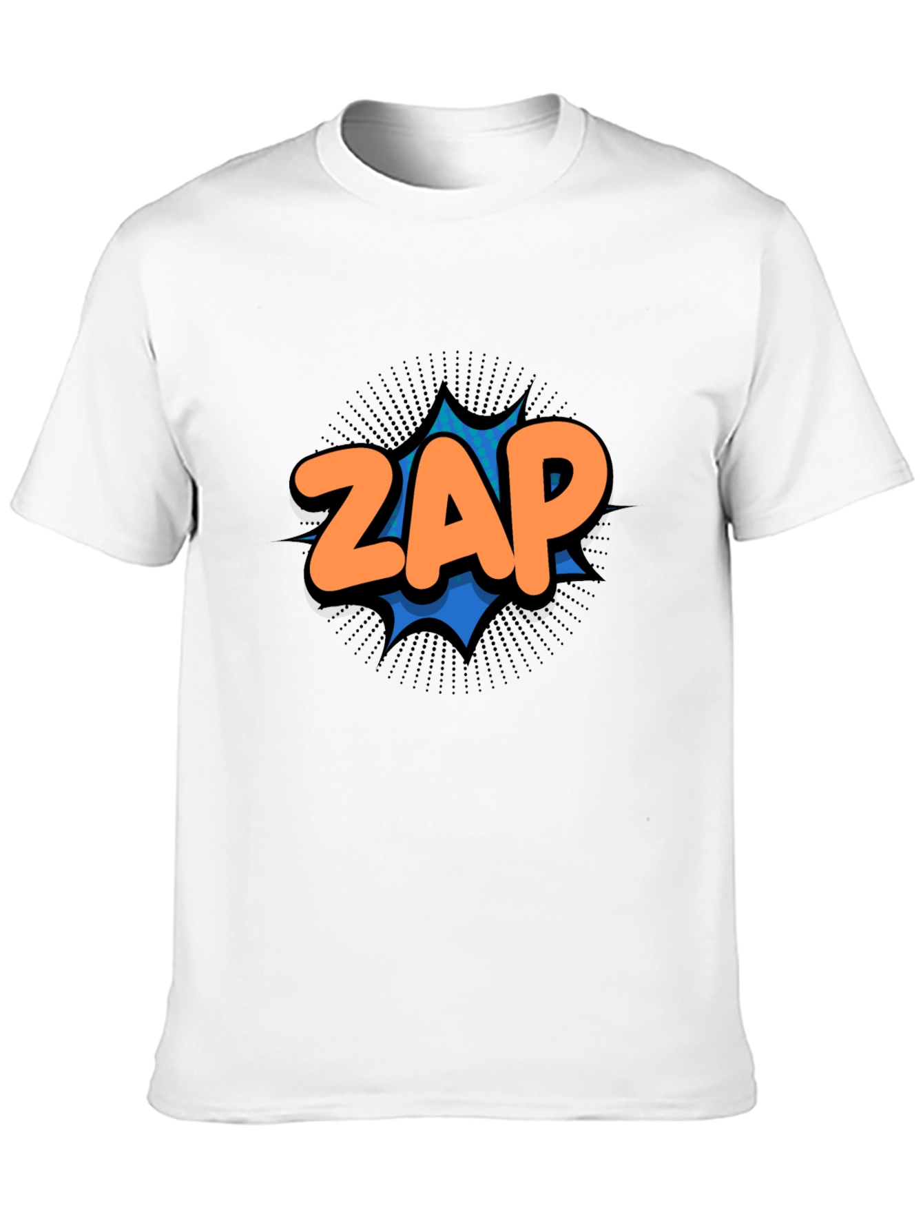 Black ZAP Comic Graphic T-Shirt - Black Cotton Tee view 10