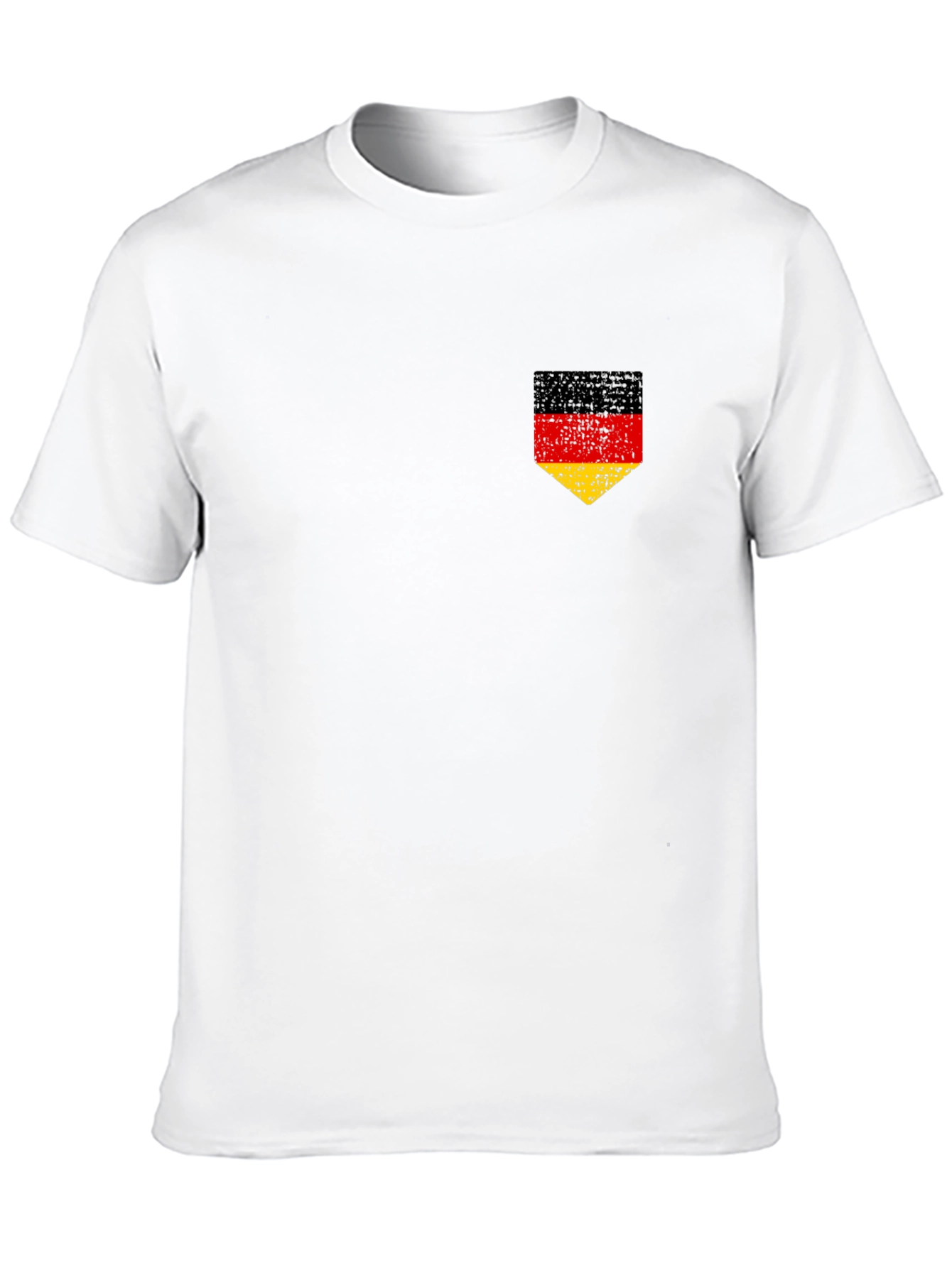 Black German Flag Pocket Tee - Distressed Design view 10