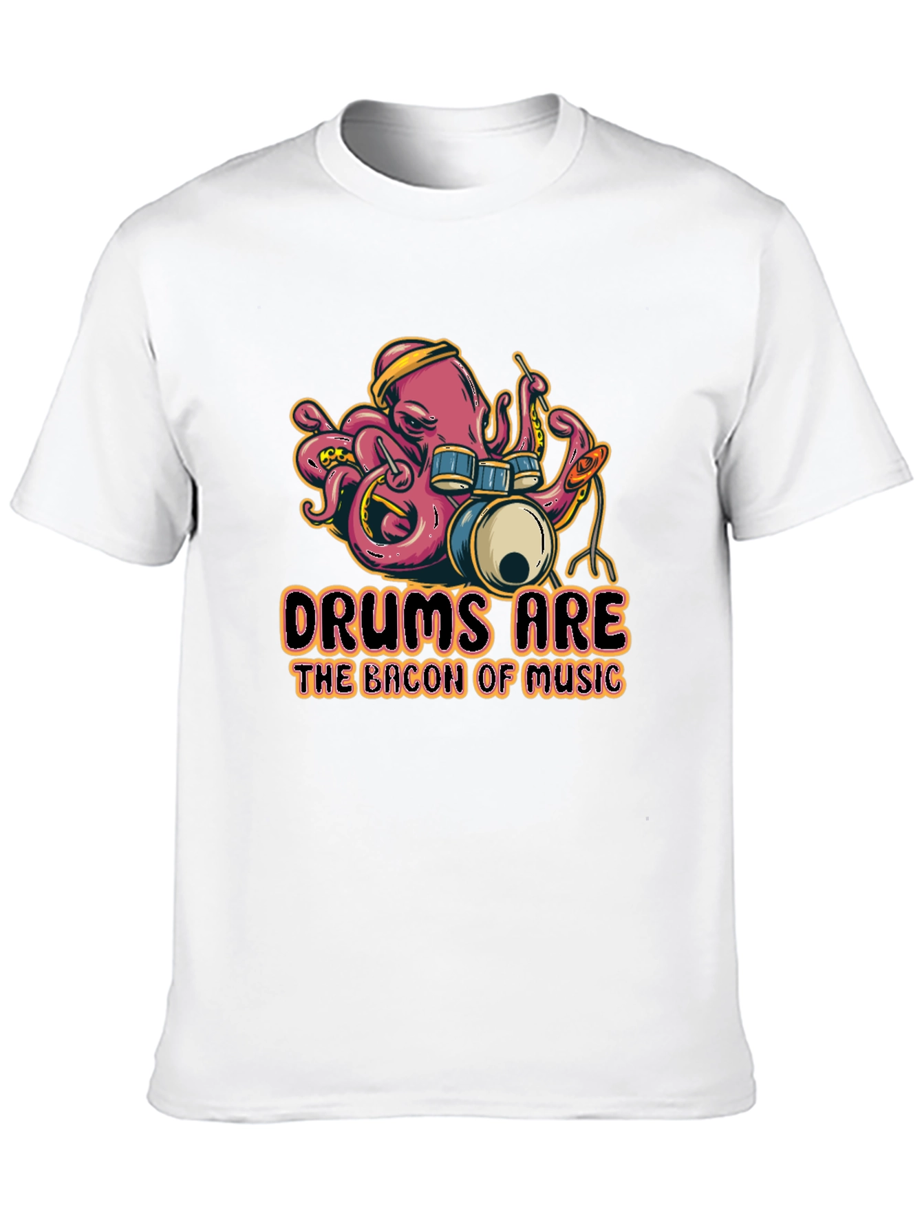 Black Drums Are The Bacon Of Music Funny T-Shirt view 10