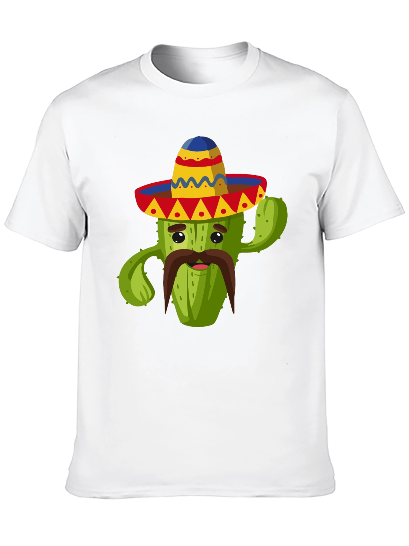 Black Cactus Sombrero Graphic Tee - Fun Cinco de Mayo Shirt view 10