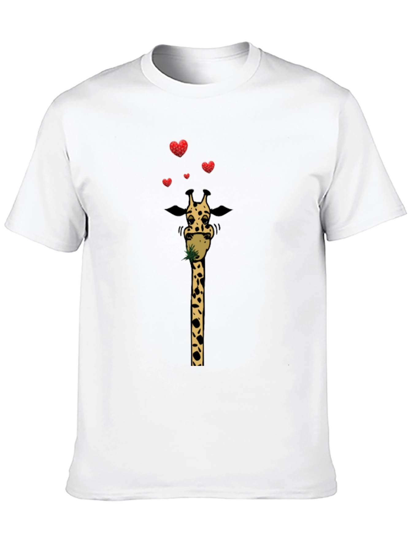 Black Giraffe Love T-Shirt - Quirky Animal Tee view 10