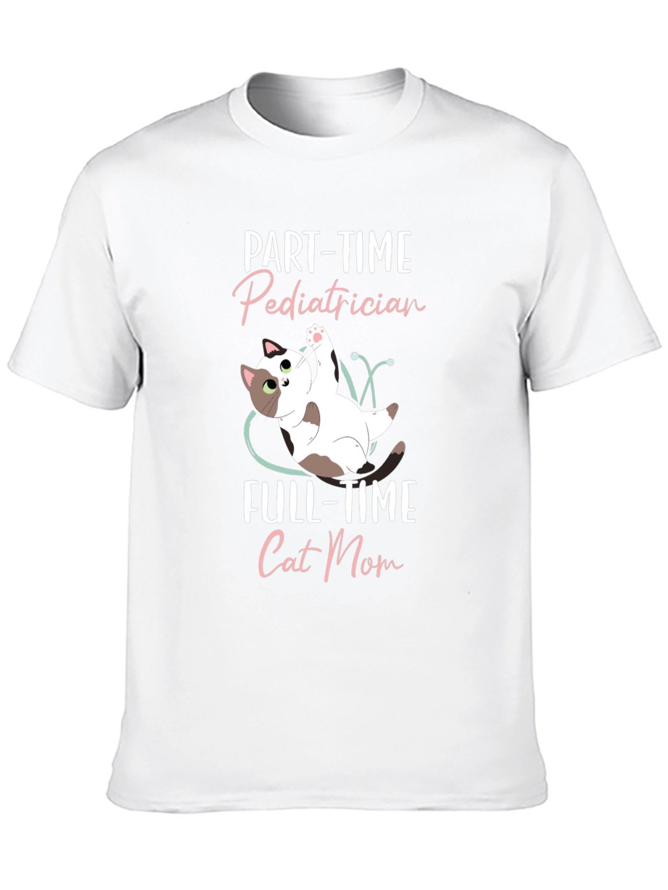 Black Pediatrician Cat Mom T-Shirt - Cute Cat Lover Tee view 10