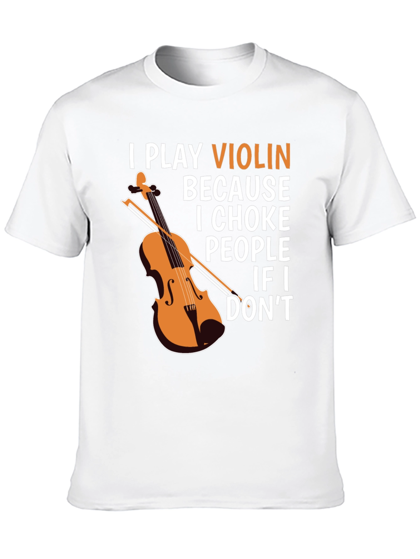 Black Violin Choke Funny Graphic Tee view 10