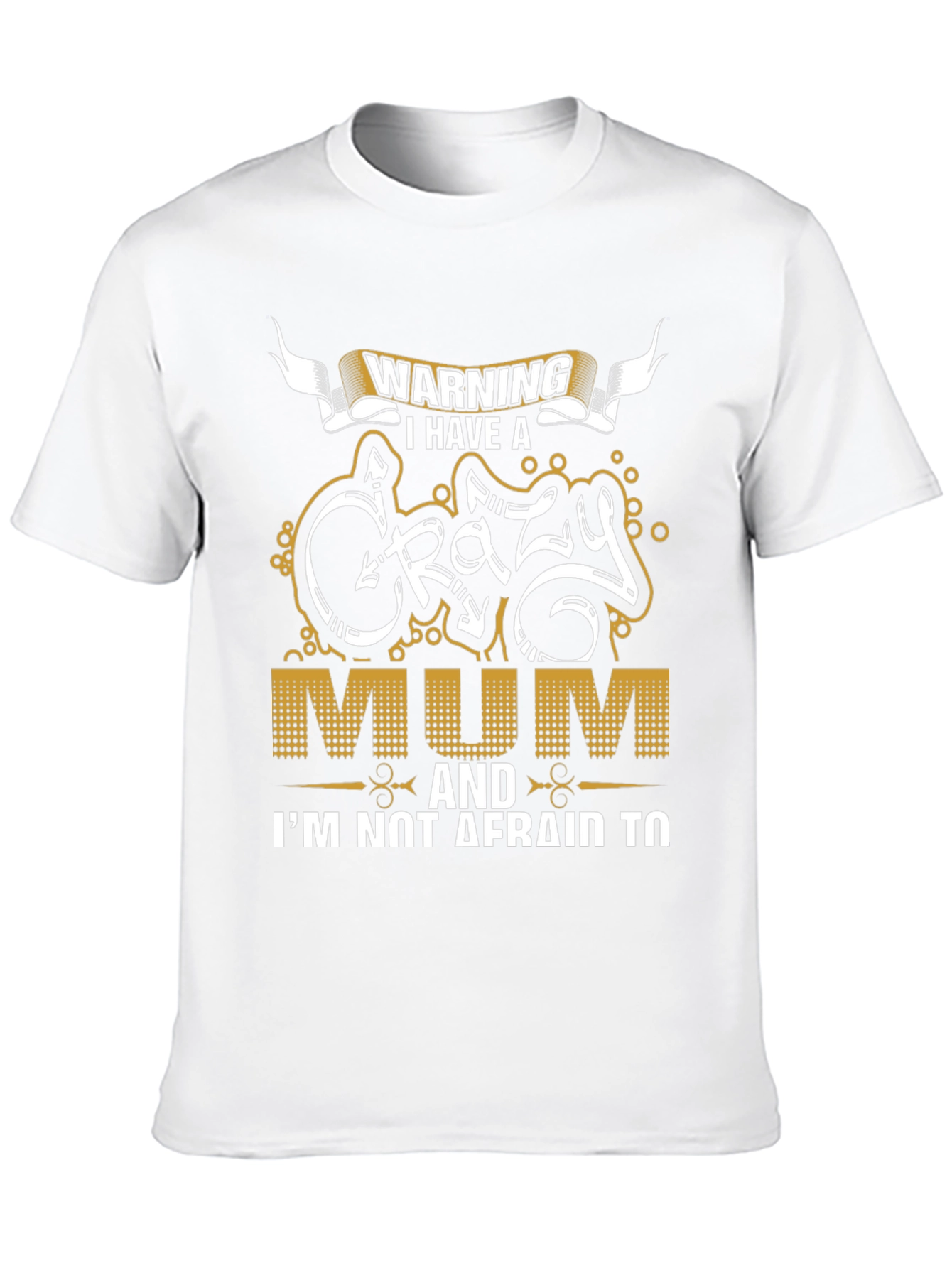 Black Warning Crazy Mum Graphic Tee view 10