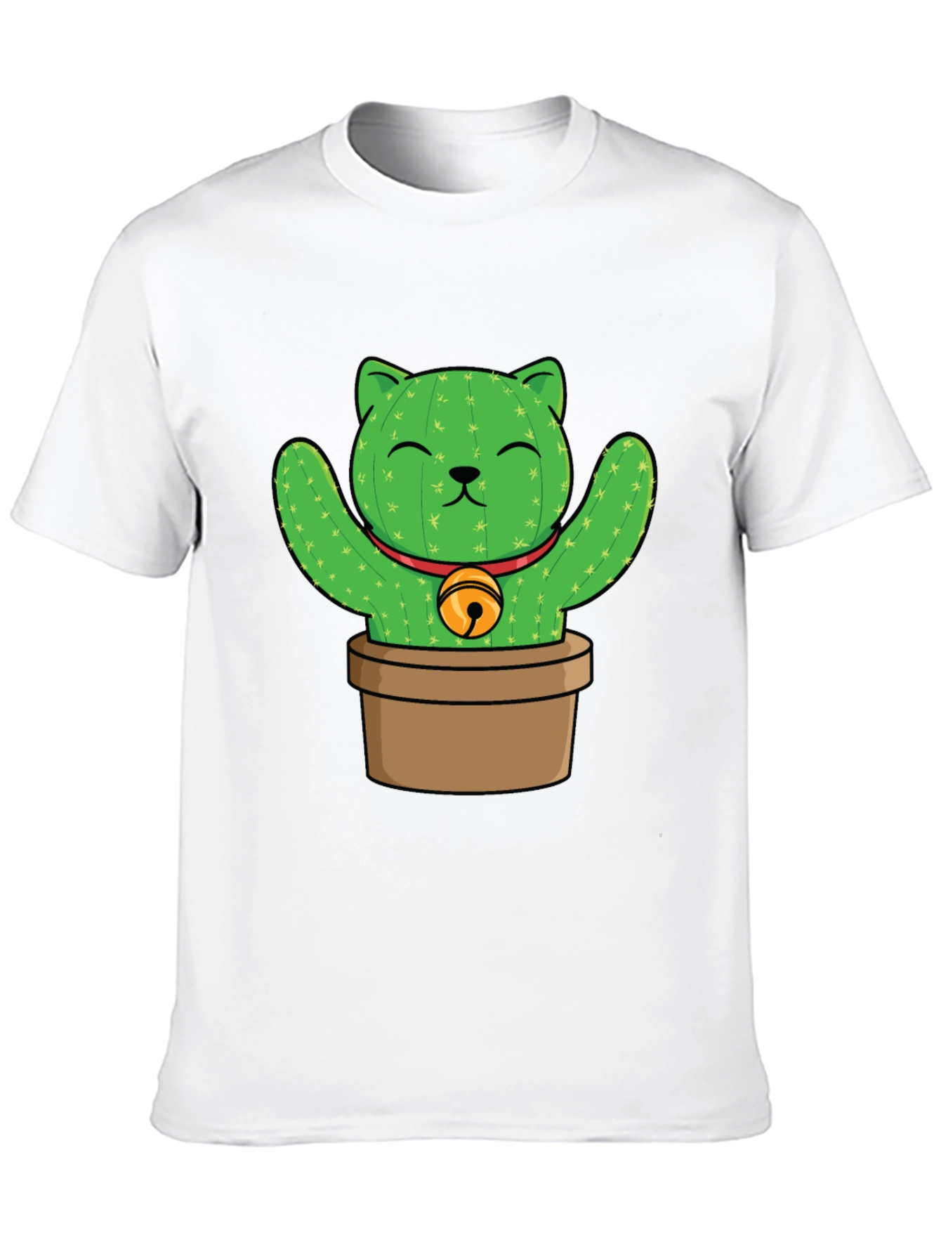Black Cactus Cat T-Shirt - Funny Plant Lover Tee view 10
