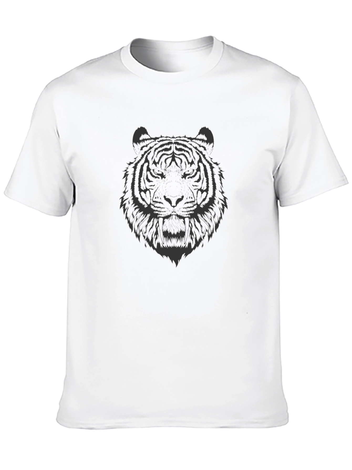 Black Tiger Graphic T-Shirt - Men's Casual Tee view 10
