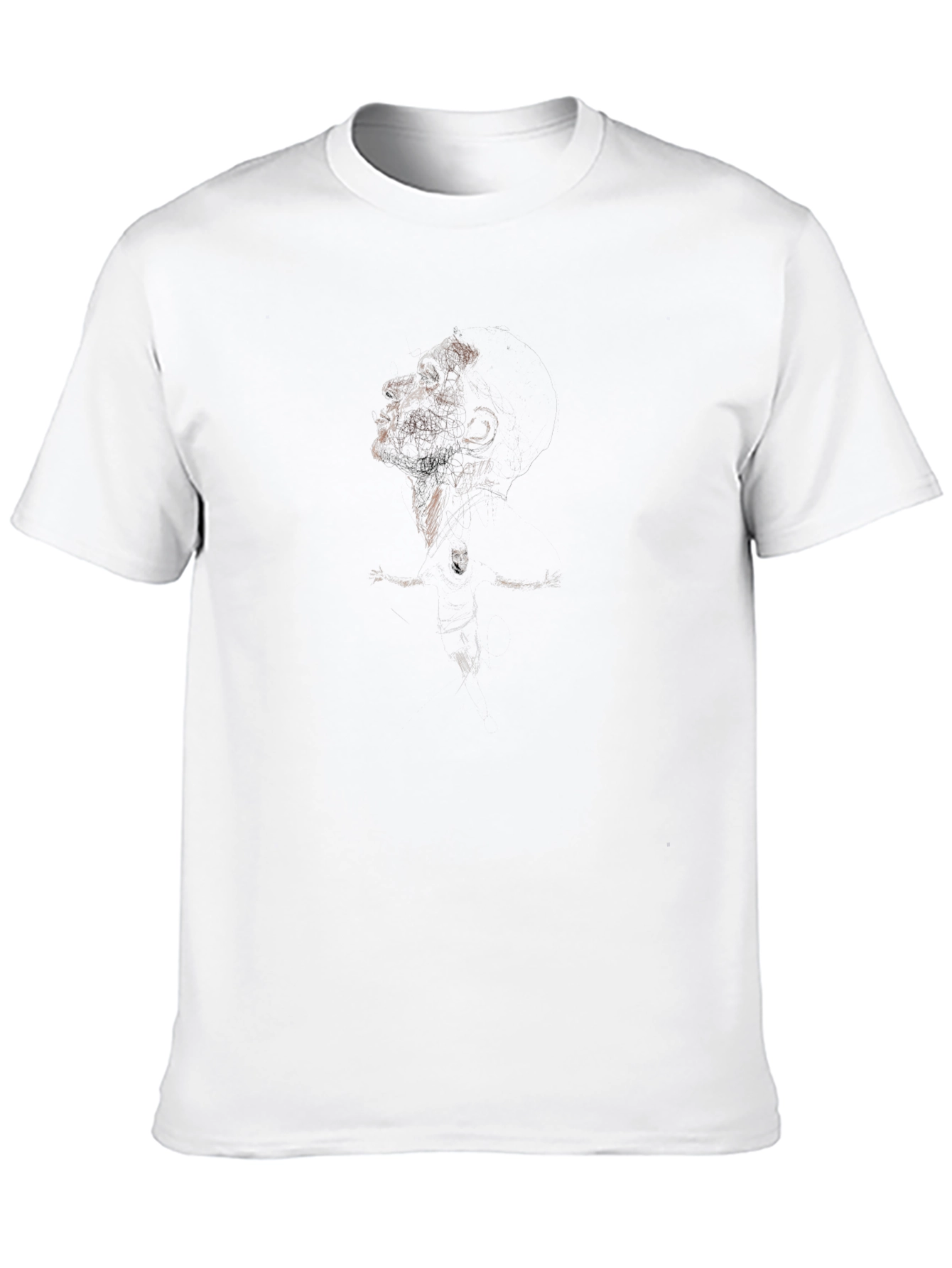 Black Men's Black Graphic Print T-Shirt view 10