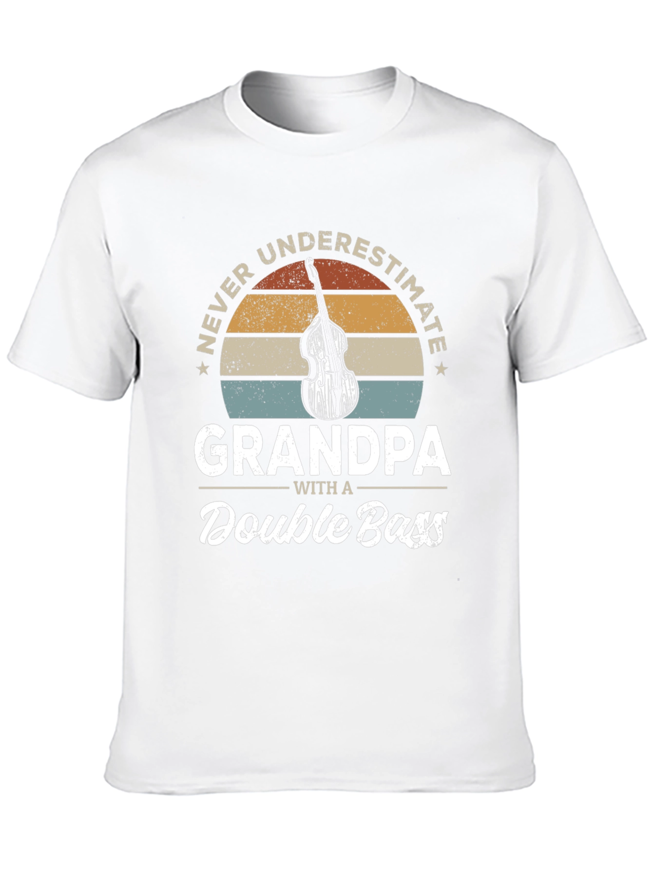 Black Grandpa Double Bass T-Shirt view 10