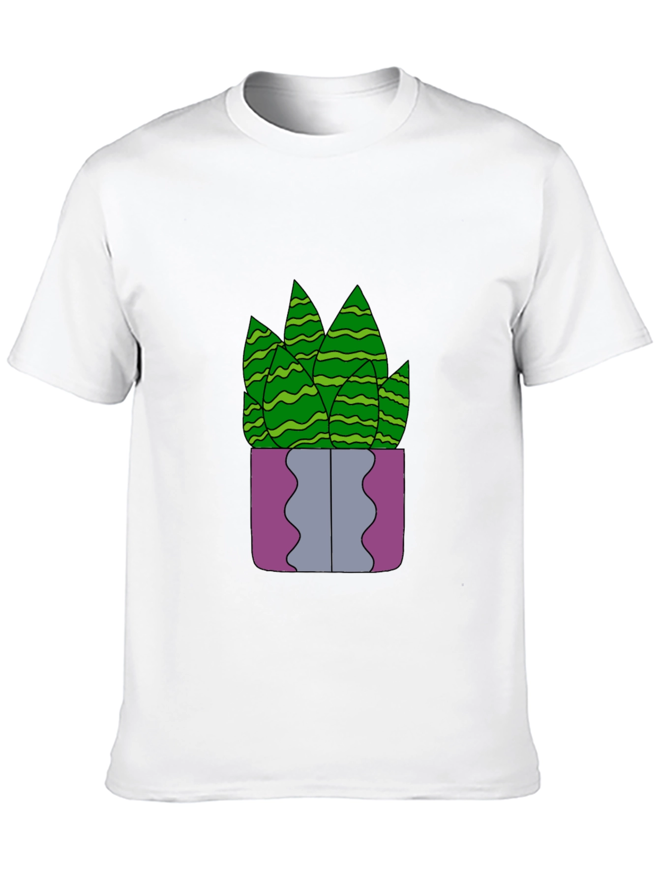 Black Potted Plant Graphic Tee - Unique Design, Soft Fabric view 10