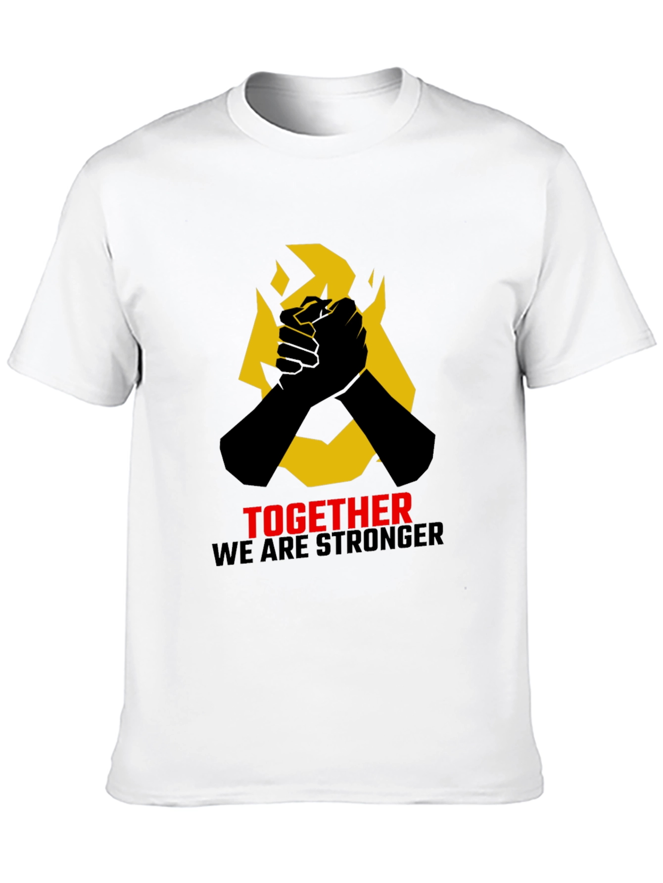 Black Together Stronger Graphic Tee - Solidarity & Unity Design view 10