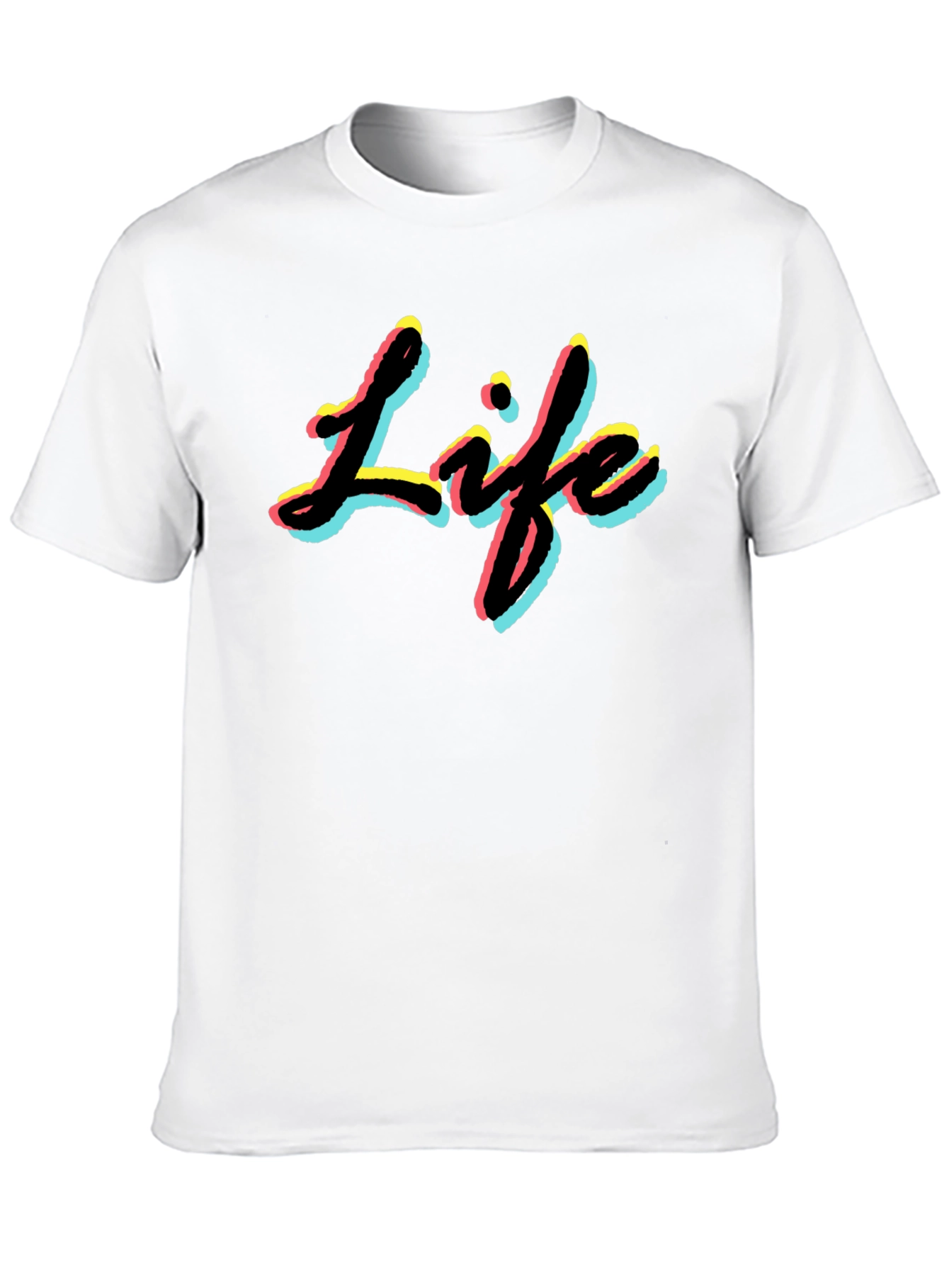 Black Retro Life T-Shirt - Black Graphic Tee view 10