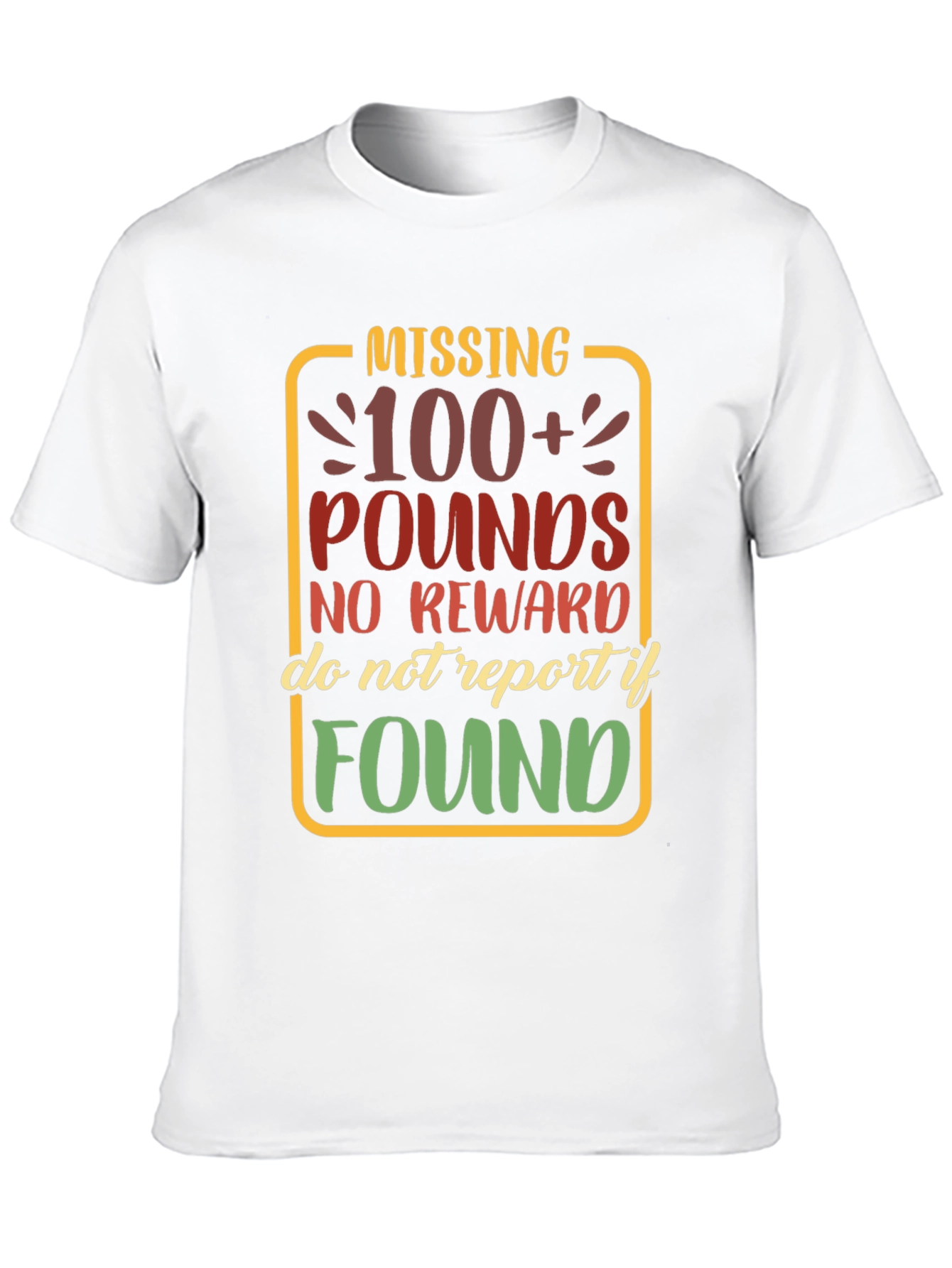 Black Missing 100+ Pounds Funny Graphic T-Shirt view 10