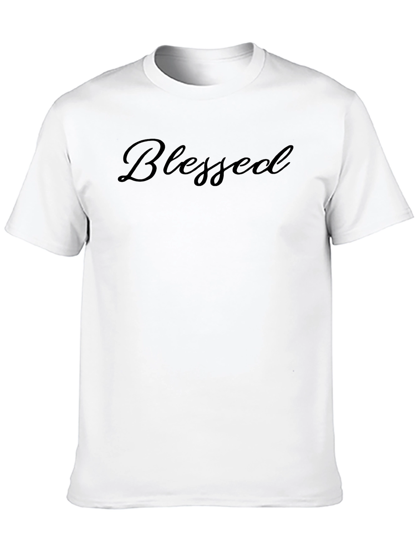 Black Blessed Graphic T-Shirt - Short Sleeve Crew Neck Tee view 10