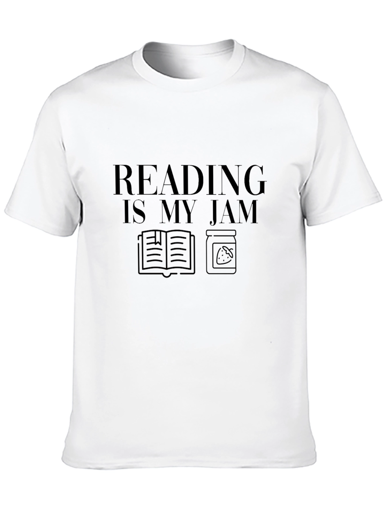 Black Reading Is My Jam Black Graphic T-Shirt view 10