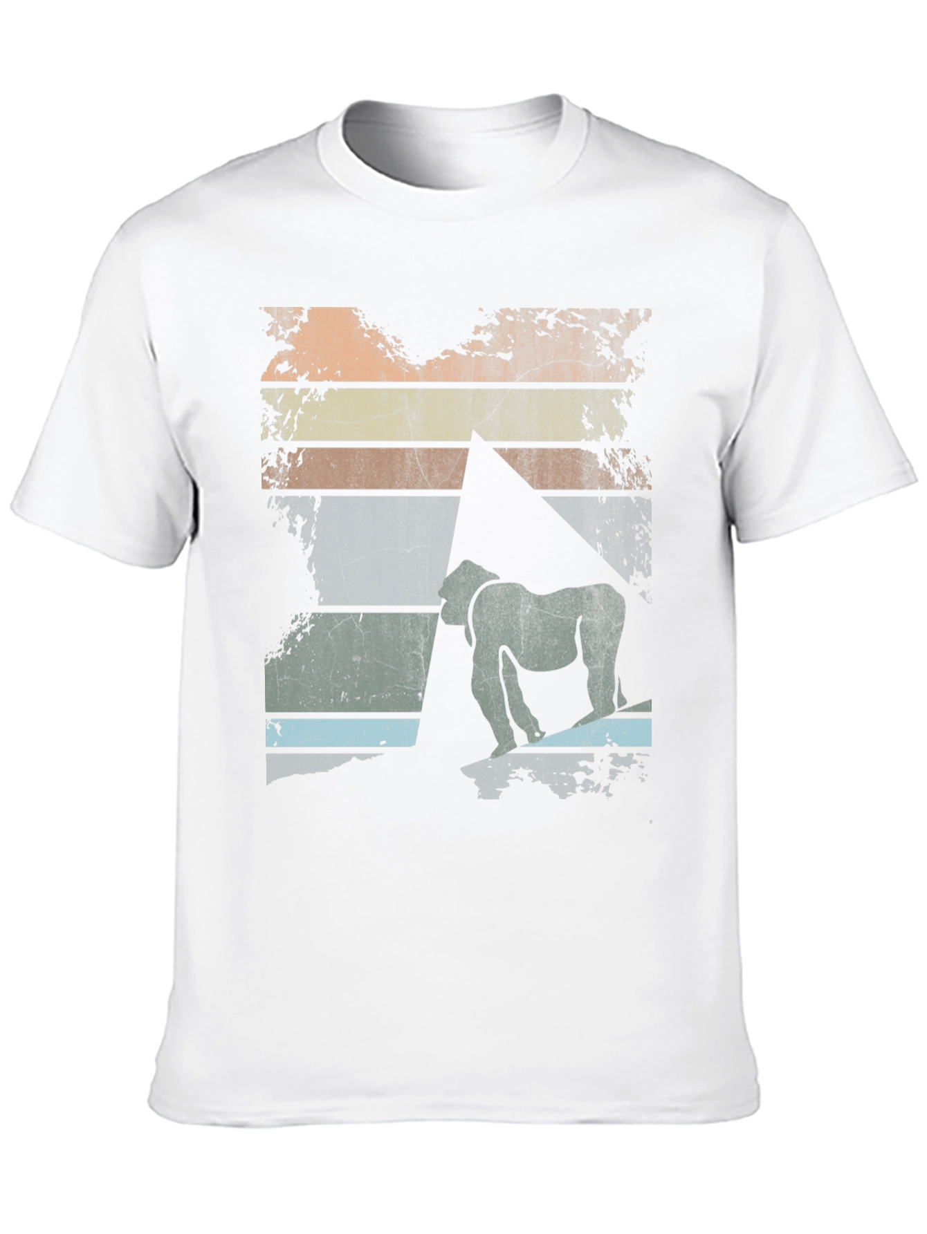 Black Retro Gorilla Graphic Tee - Men's Black T-Shirt view 10