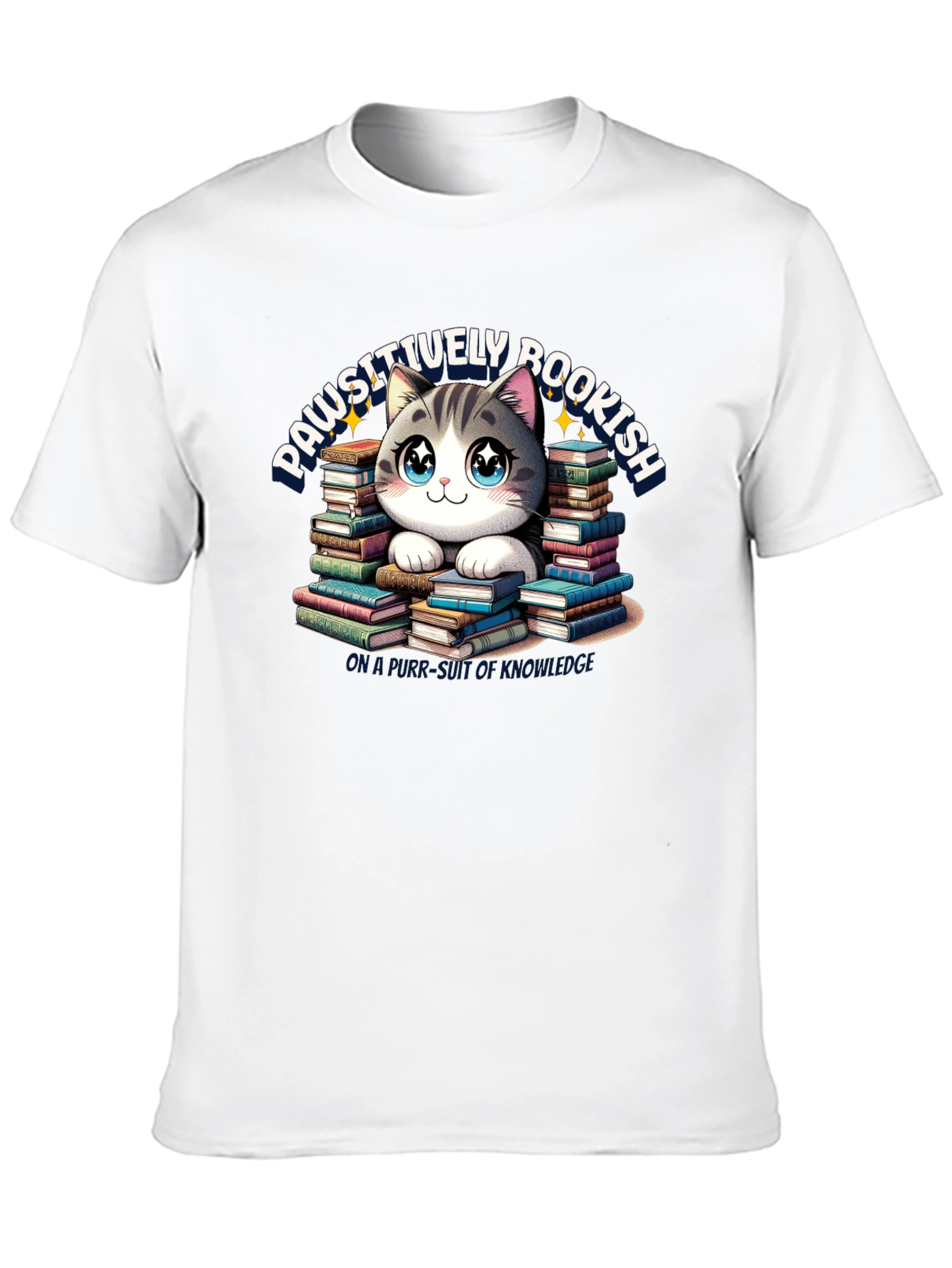 Black Pawsitively Bookish T-Shirt view 10
