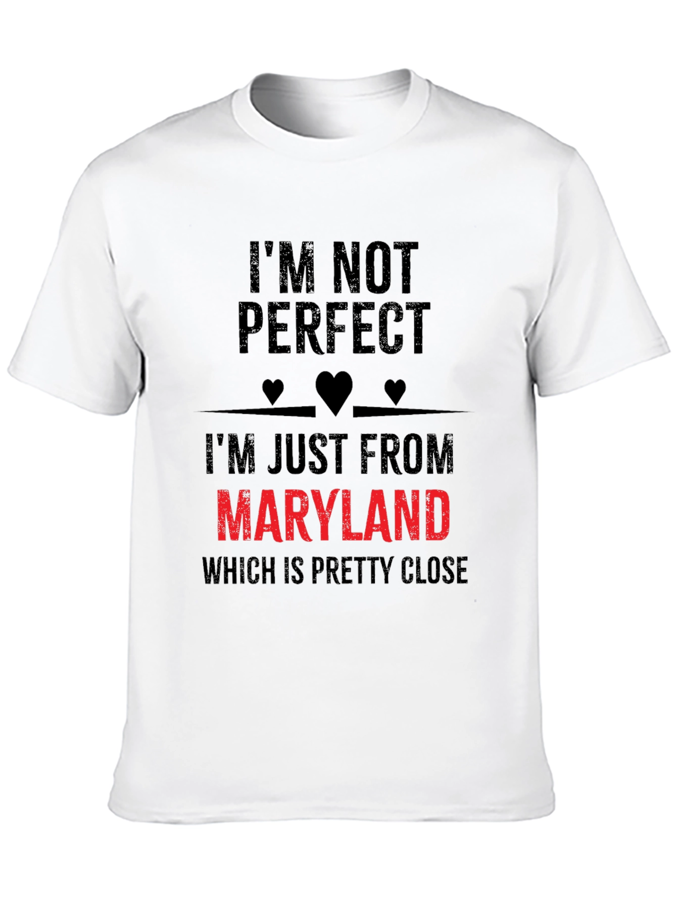Black I'm Not Perfect, Maryland T-Shirt view 10