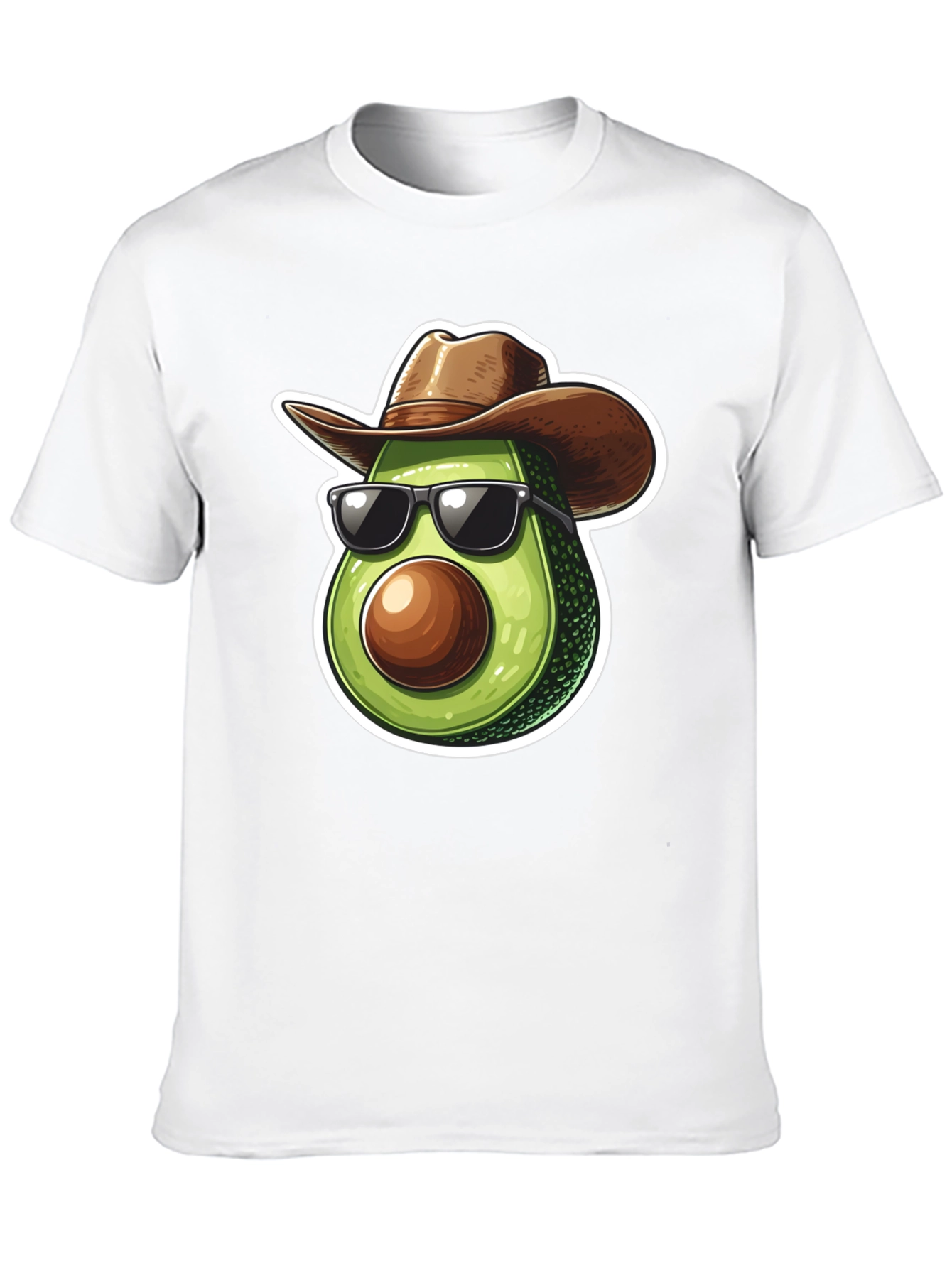 Black Cool Avocado Cowboy Graphic Tee - Black T-Shirt view 10