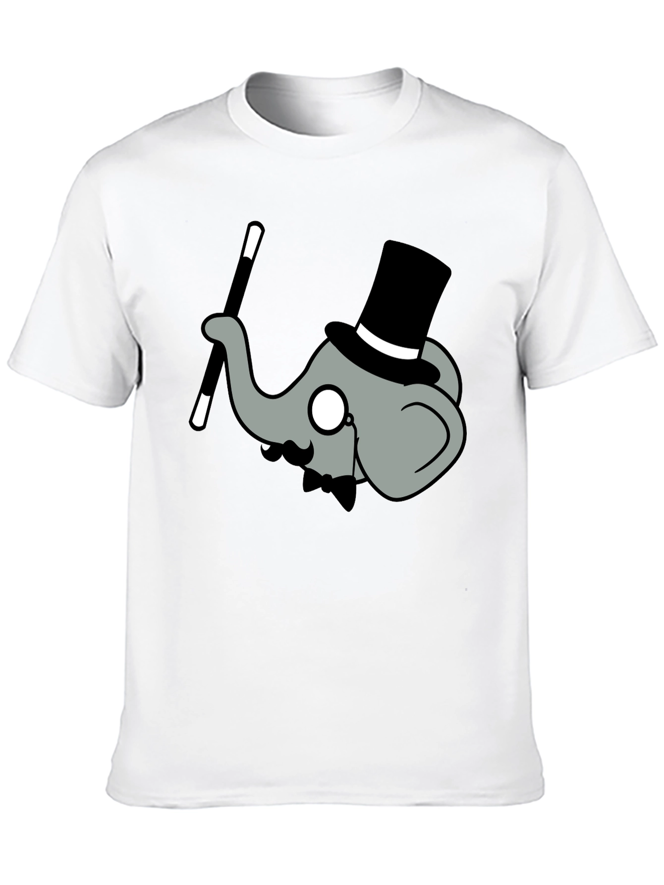 Black Elephant Magician Graphic Tee - Whimsical Cotton Shirt view 10