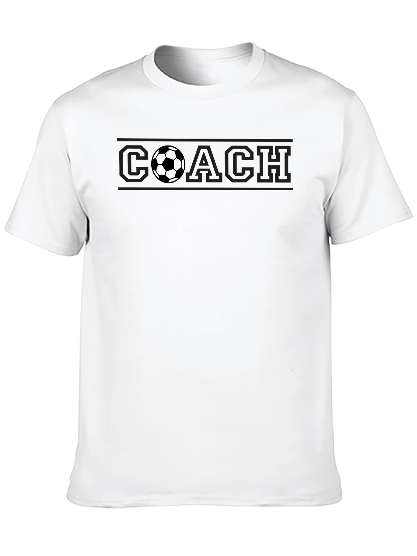 Black Soccer Coach Black T-Shirt view 10