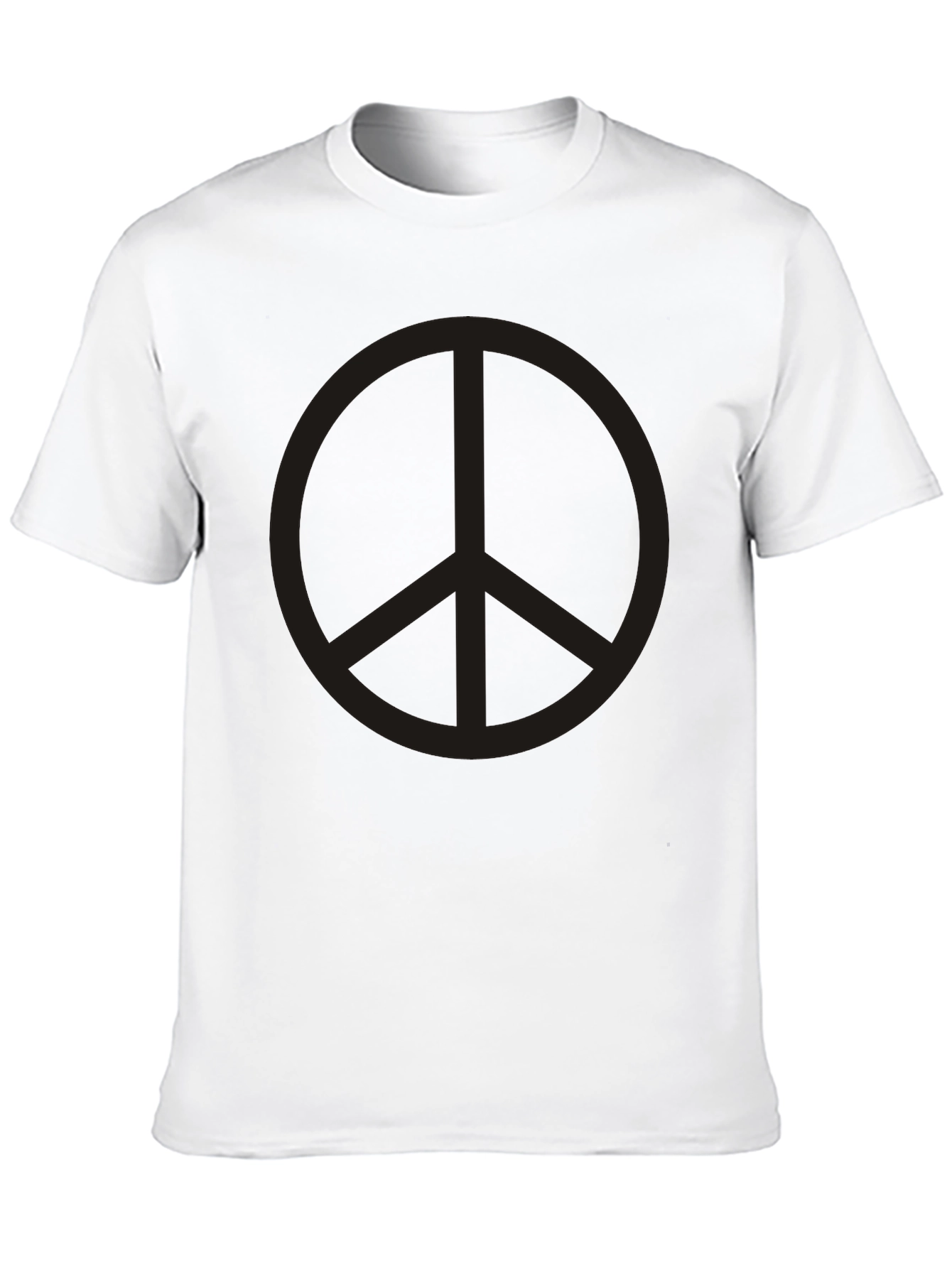 Black Peace Sign Graphic Tee - Classic Relaxed Fit view 10