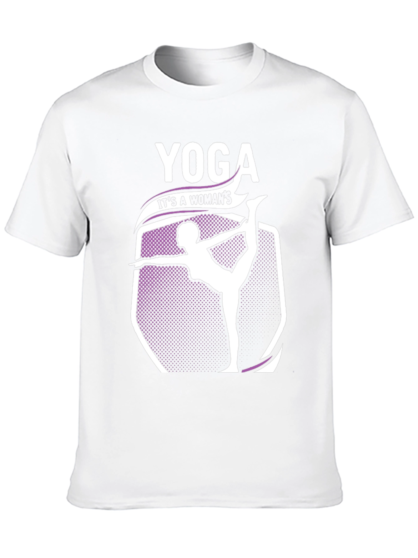 Black Yoga Woman's T-Shirt - Black Cotton Blend view 10