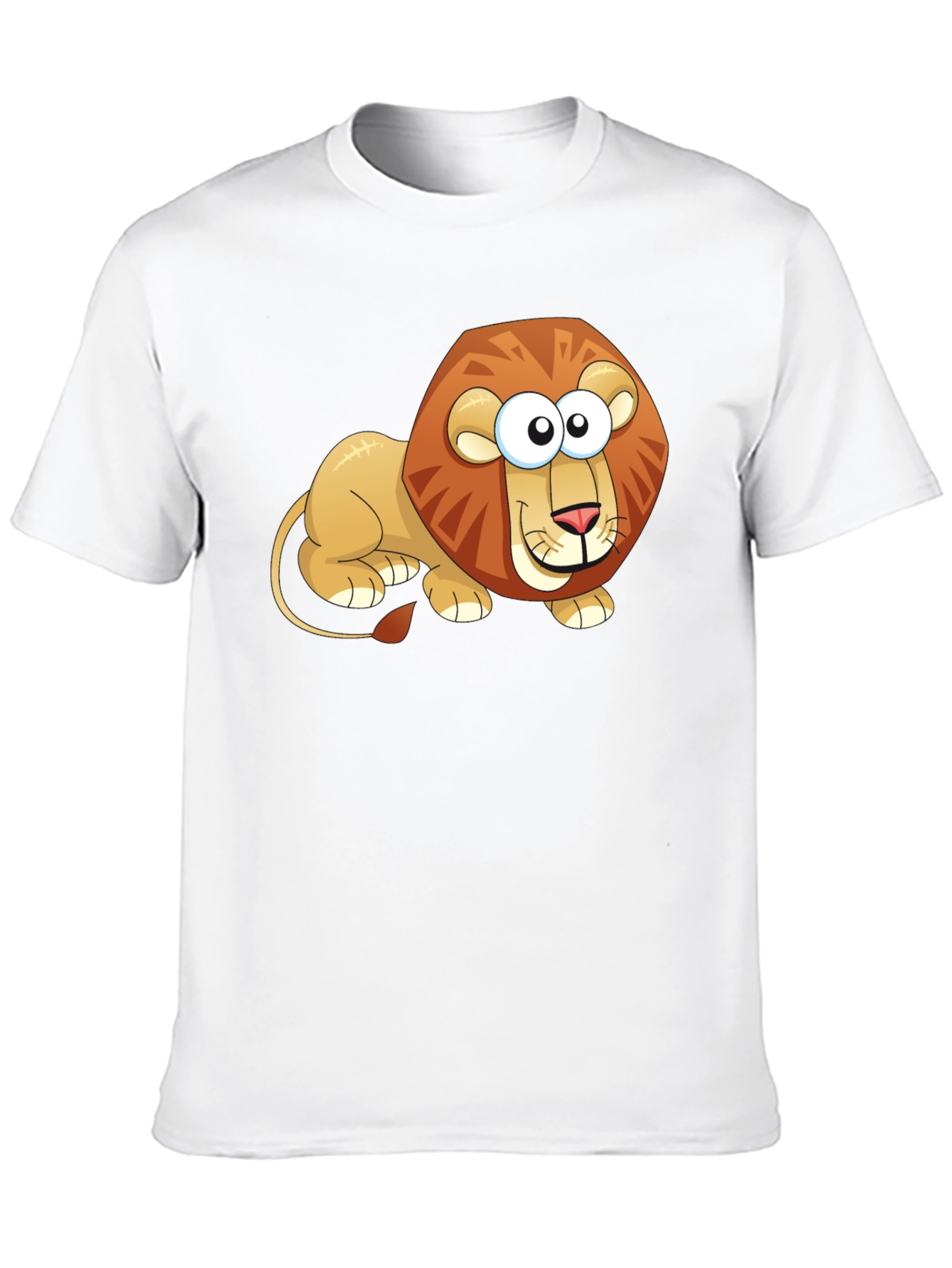 Black Cartoon Lion Graphic T-Shirt - Casual Black Tee view 10