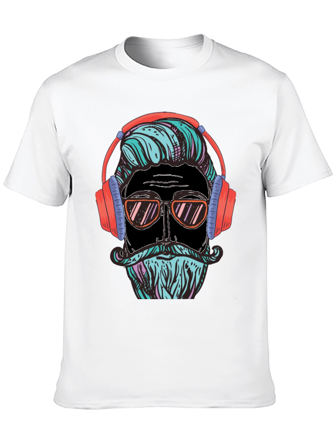 Black Cool Hipster Graphic Tee view 10