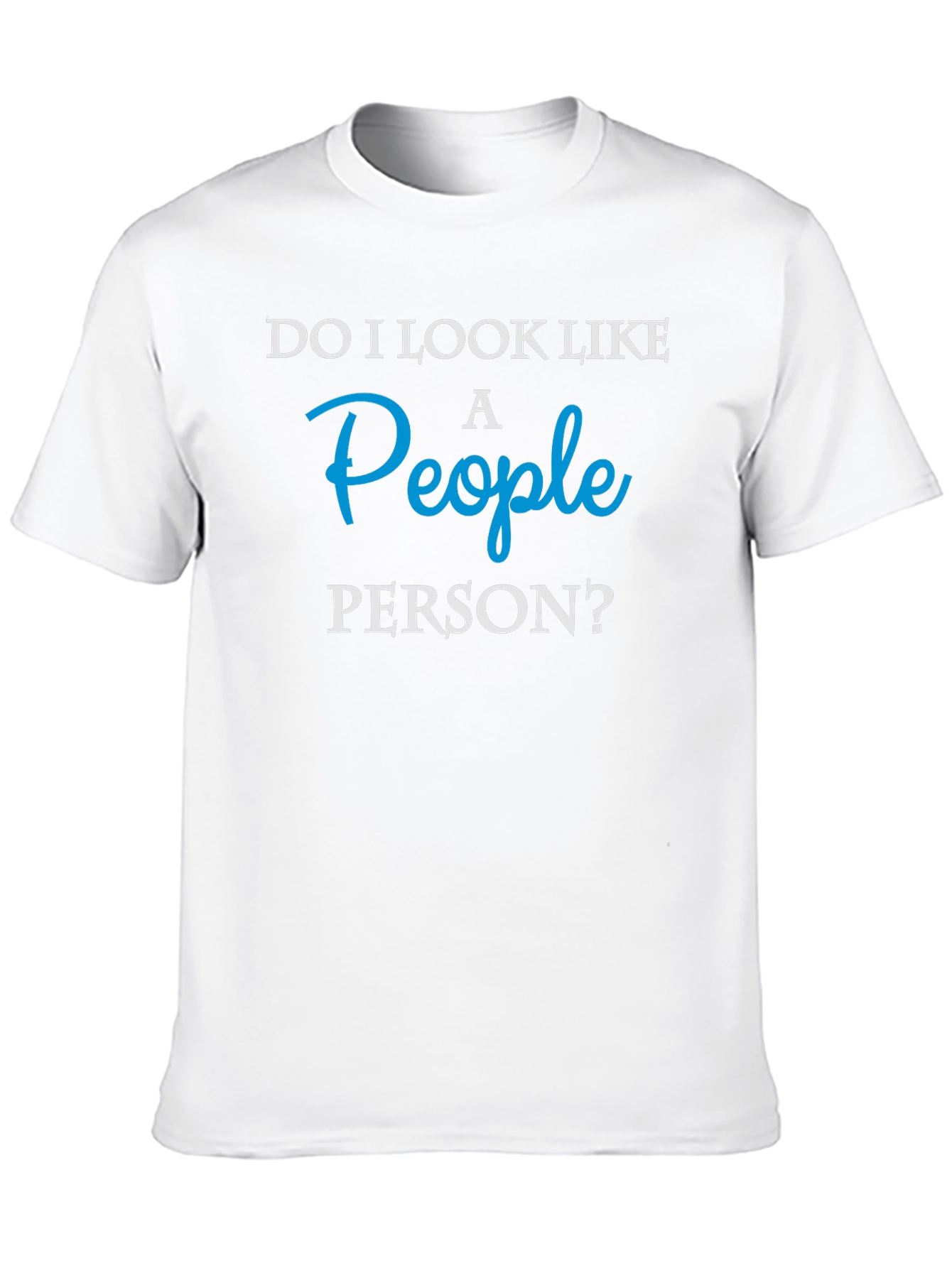 Black Funny 'Do I Look Like A People Person?' Black Graphic T-Shirt view 10
