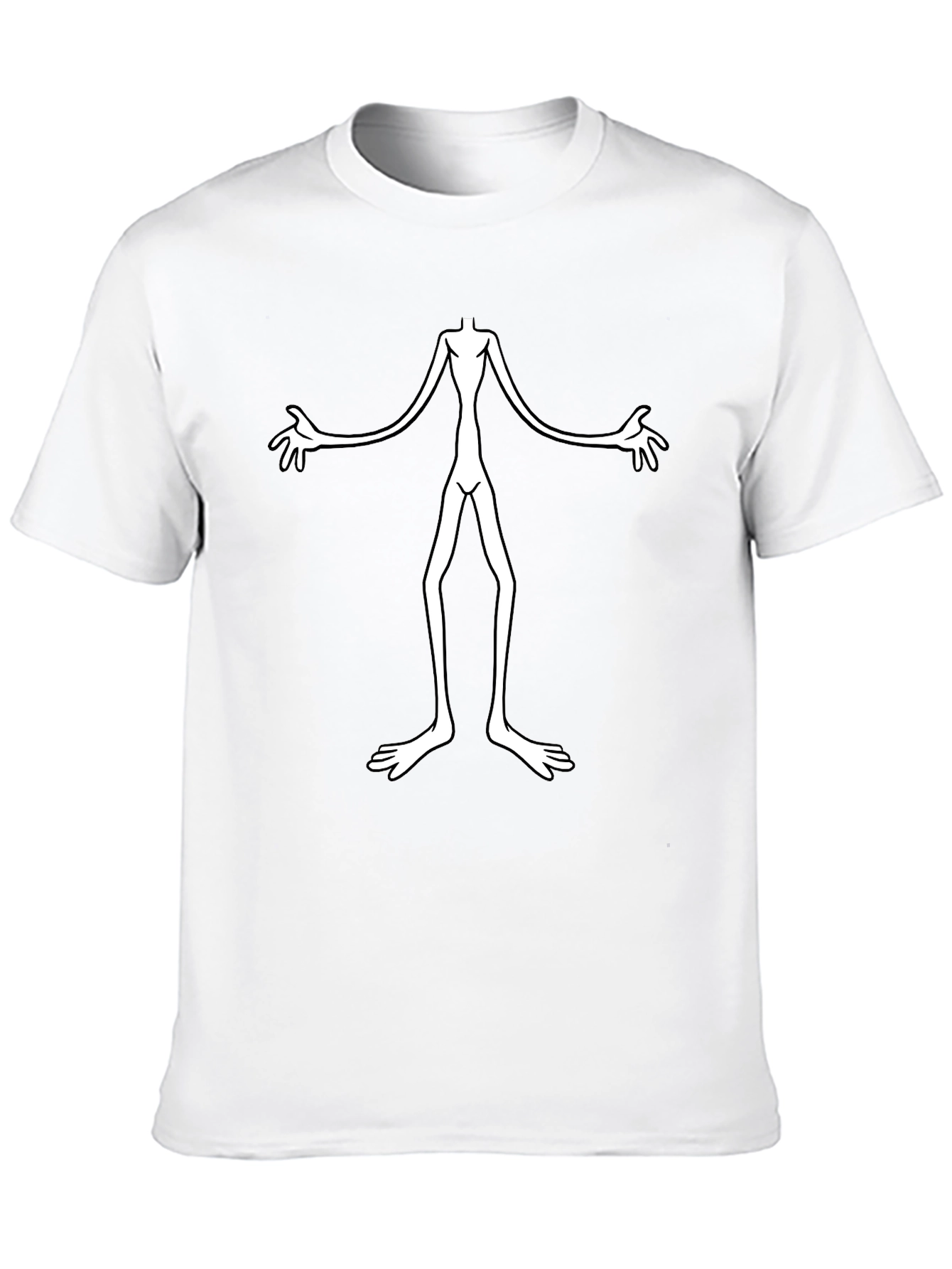 Black Creepy Alien Graphic Black T-Shirt - Unique Design view 10