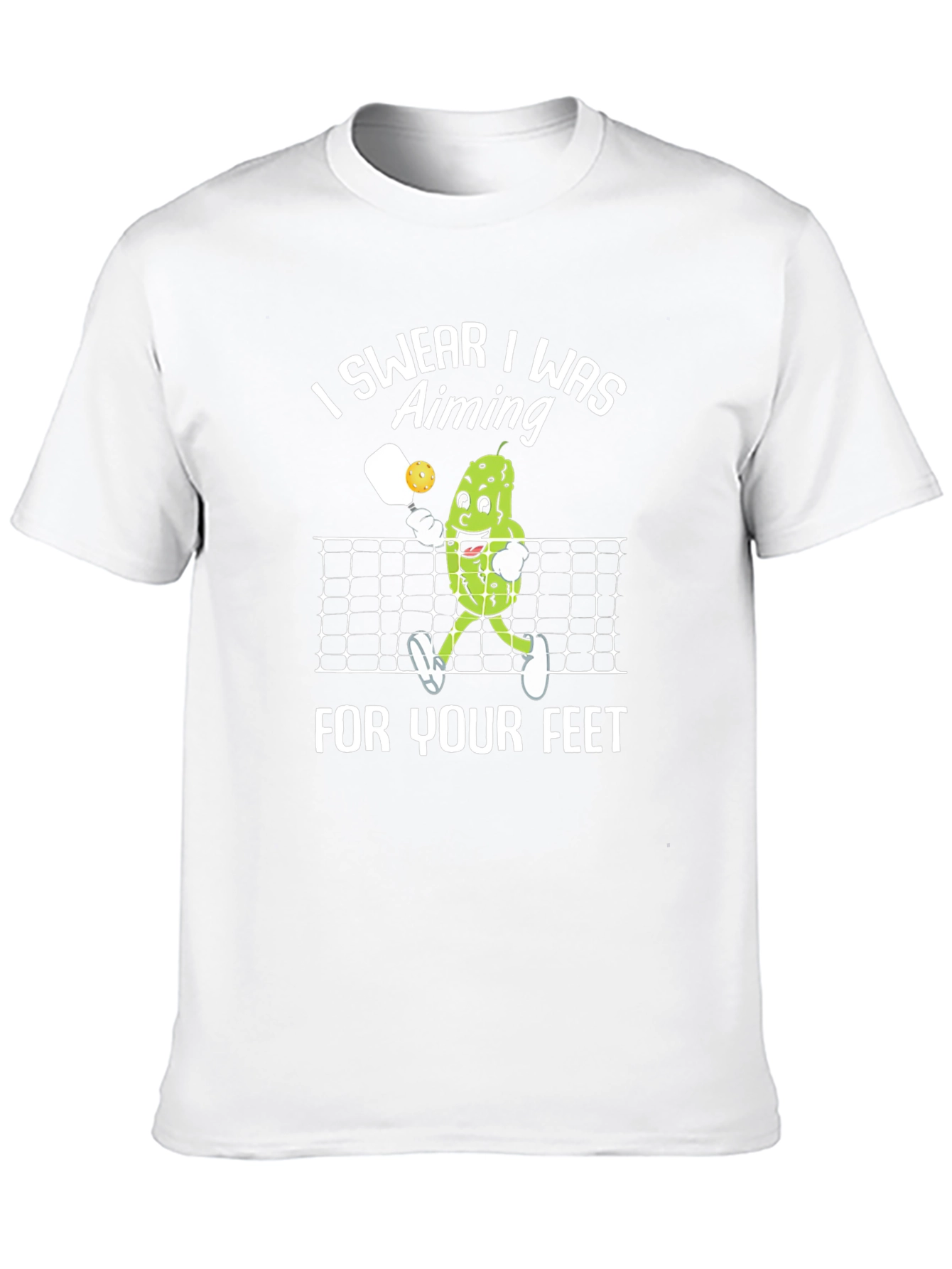 Black Pickleball Aiming T-Shirt: Funny Design view 10