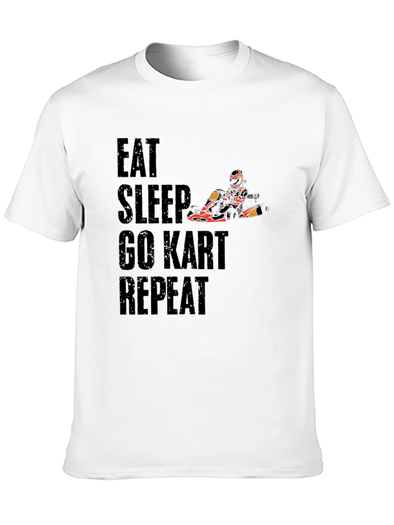 Black Eat Sleep Go Kart Repeat Graphic T-Shirt view 10