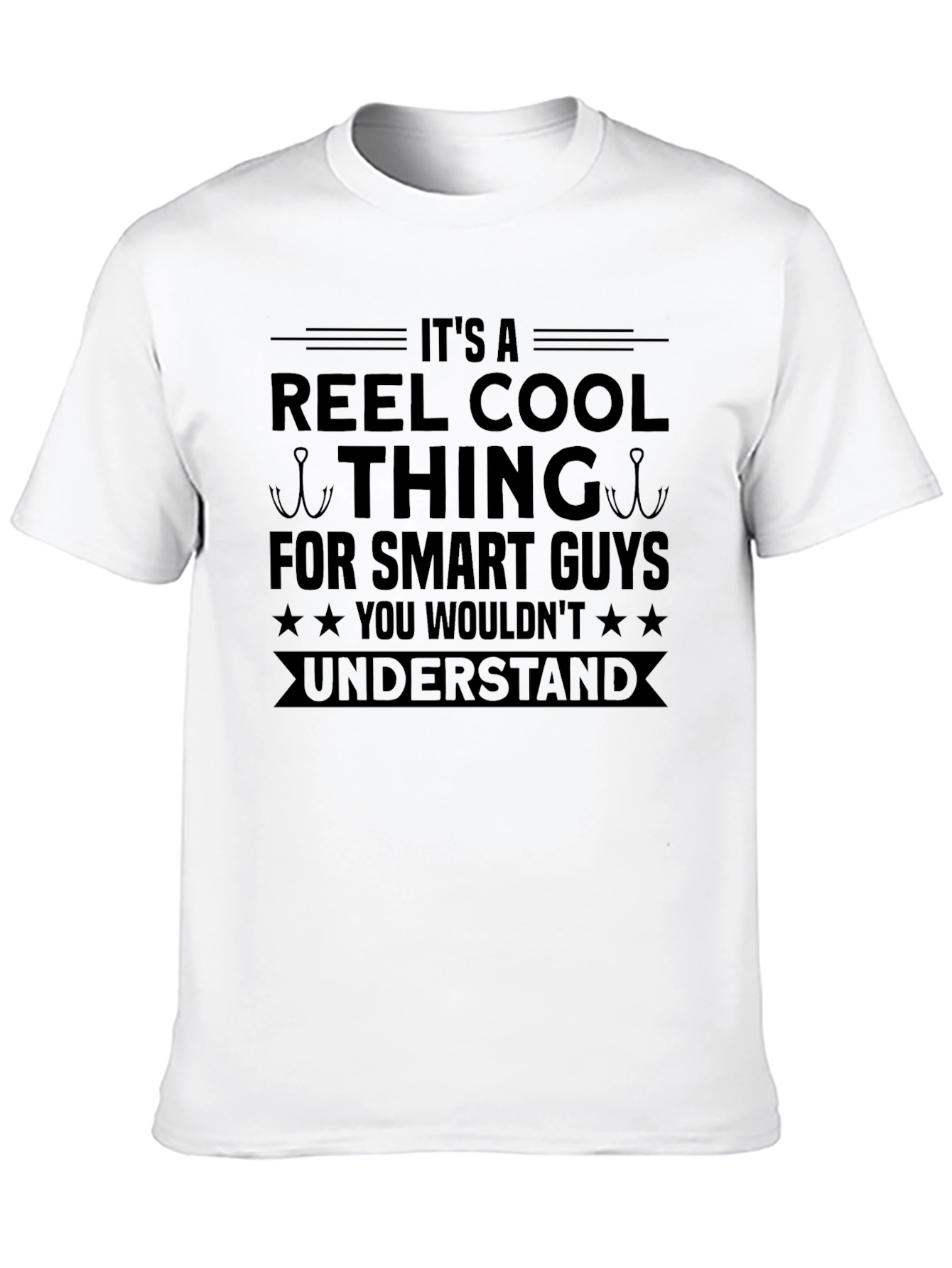 Black Reel Cool Smart Guys T-Shirt - Angler Humor Tee view 10
