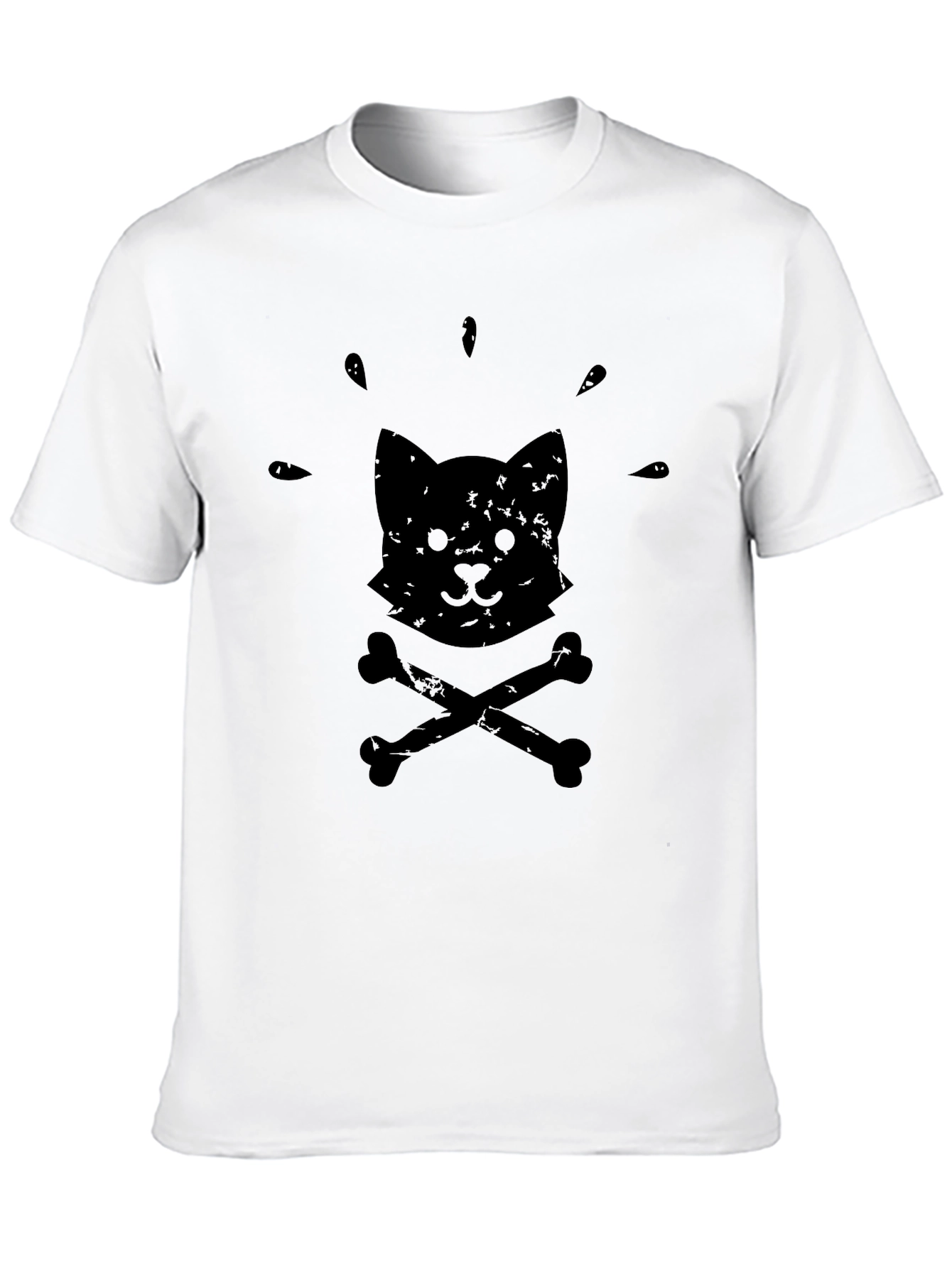 Black Black Cat & Crossbones Graphic Tee - Soft Cotton Comfort view 10
