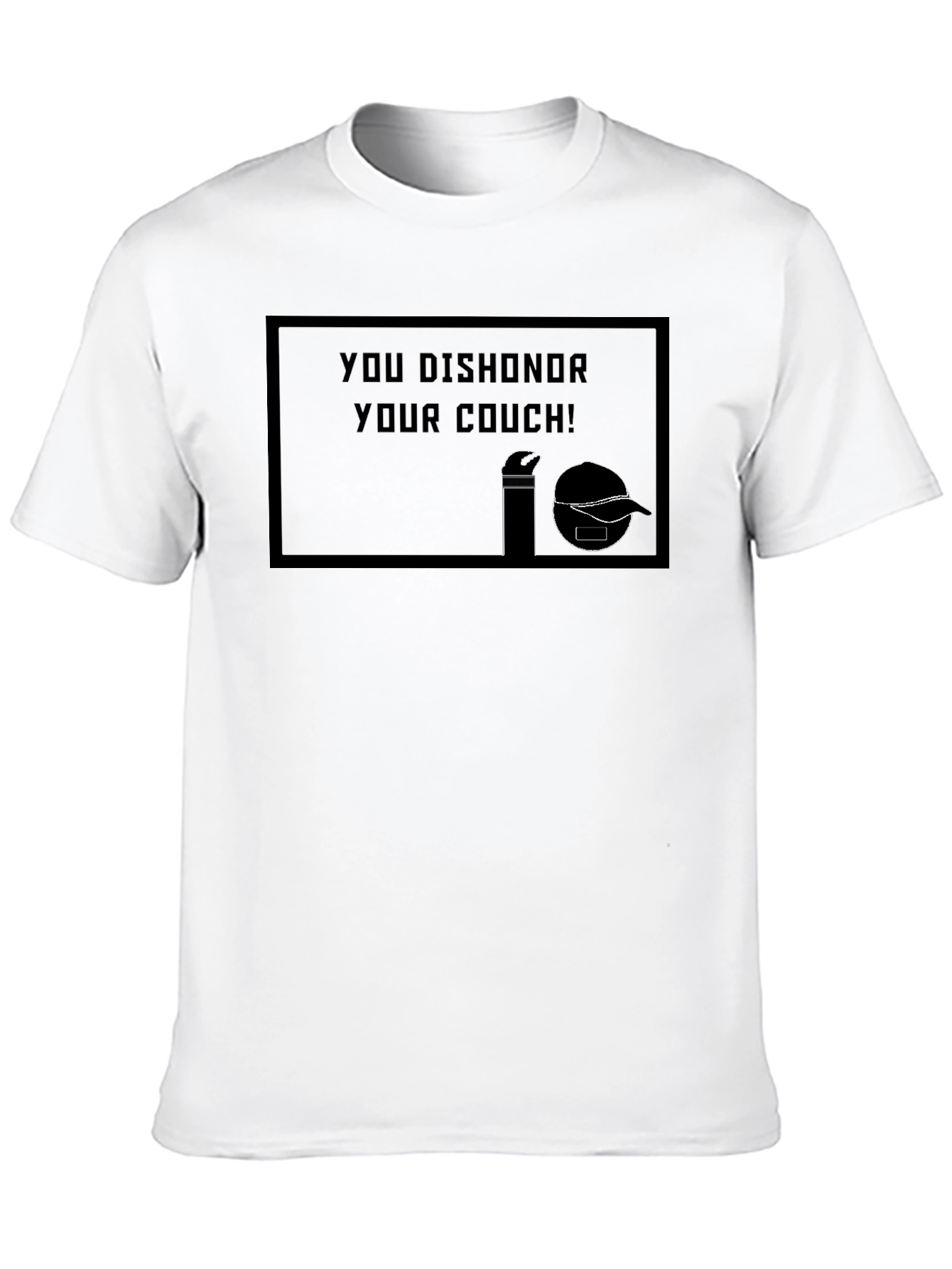 Black Dishonor Your Couch Funny T-Shirt view 10