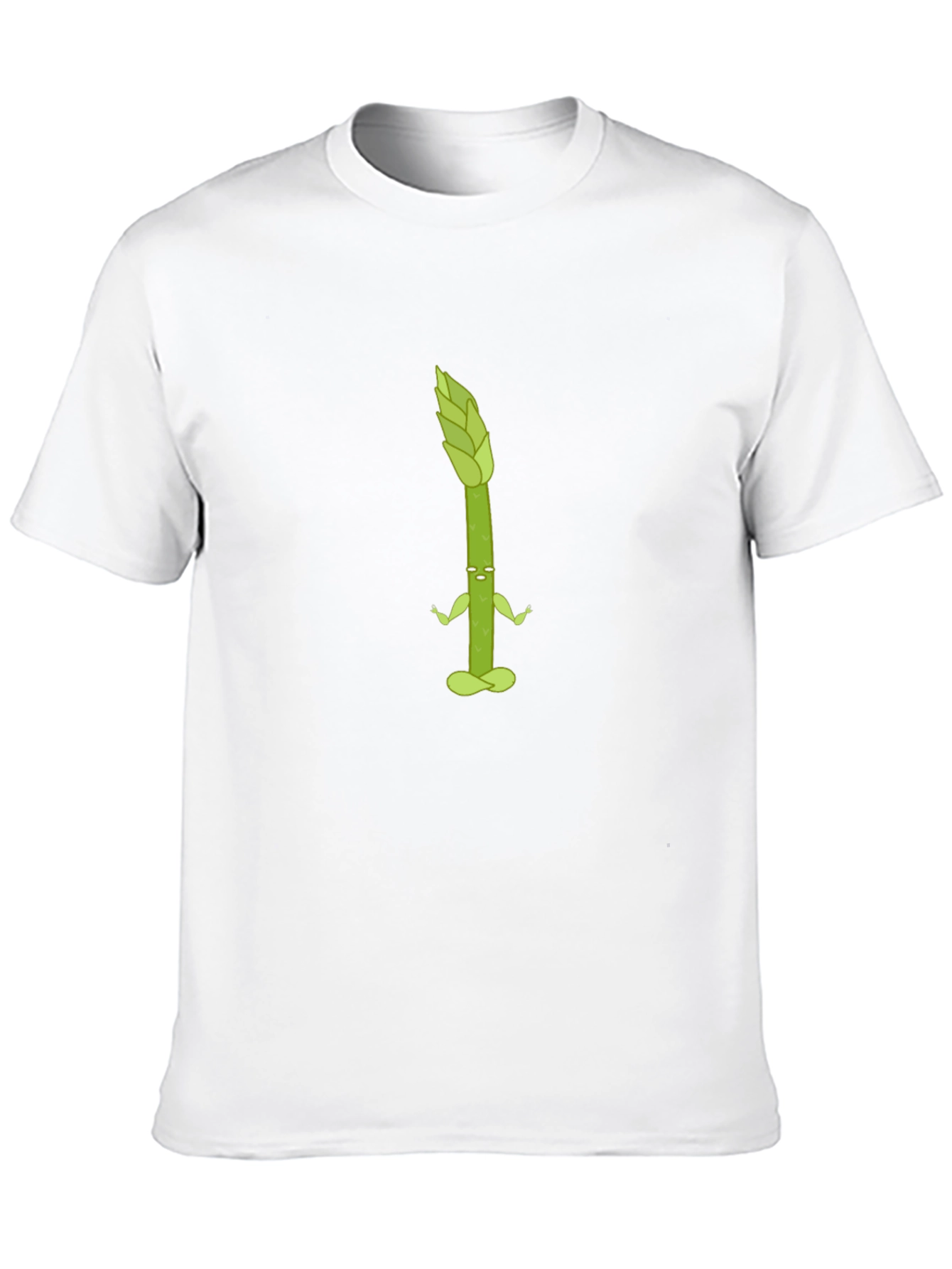 Black Yoga Asparagus Graphic Tee - Black Cotton T-Shirt view 10